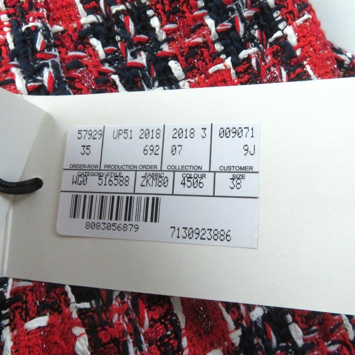 GUCCI skirt 516588 Rayon Red navy 38