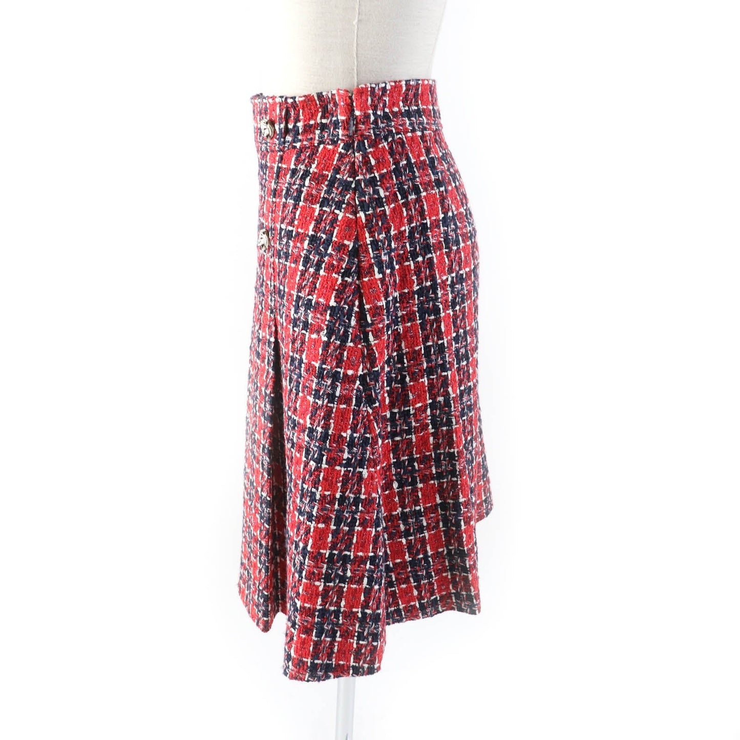 GUCCI skirt 516588 Rayon Red navy 38