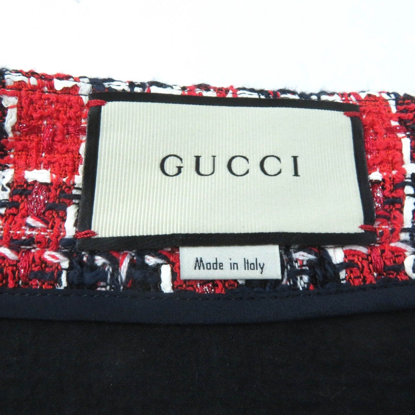 GUCCI skirt 516588 Rayon Red navy 38