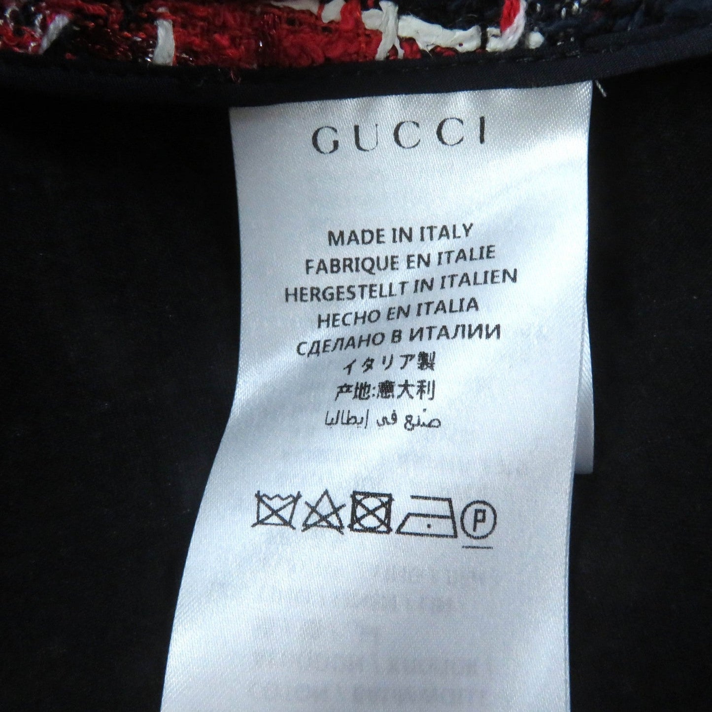 GUCCI skirt 516588 Rayon Red navy 38