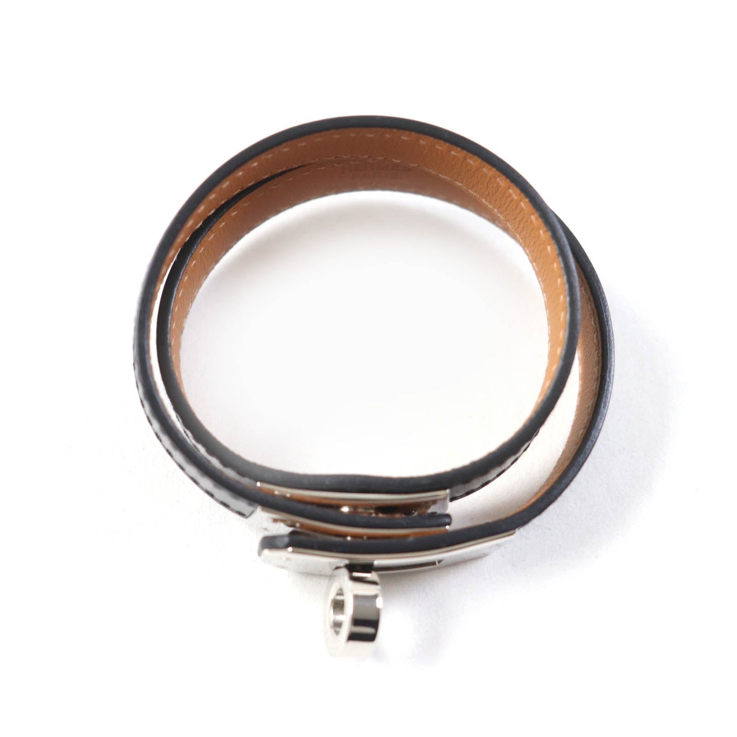 HERMES bracelet Box scarf black Kelly DeBultour