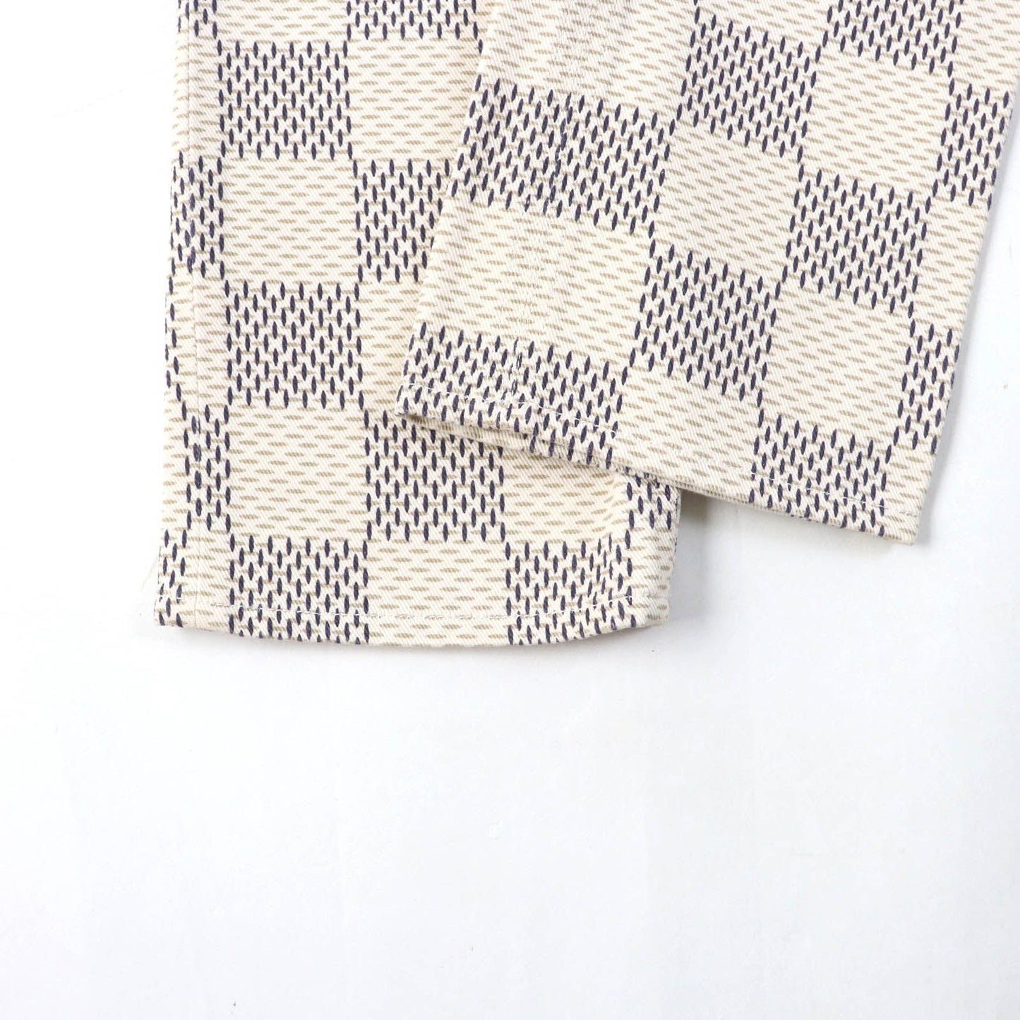 LOUIS VUITTON Denim pants cotton Beige black 36
