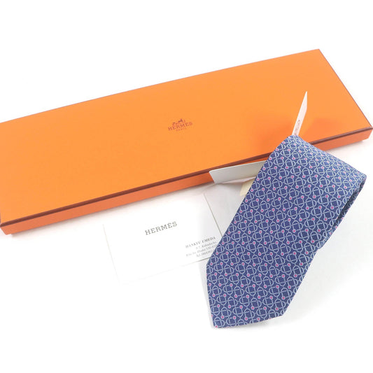 HERMES tie 655889T silk Blue gene