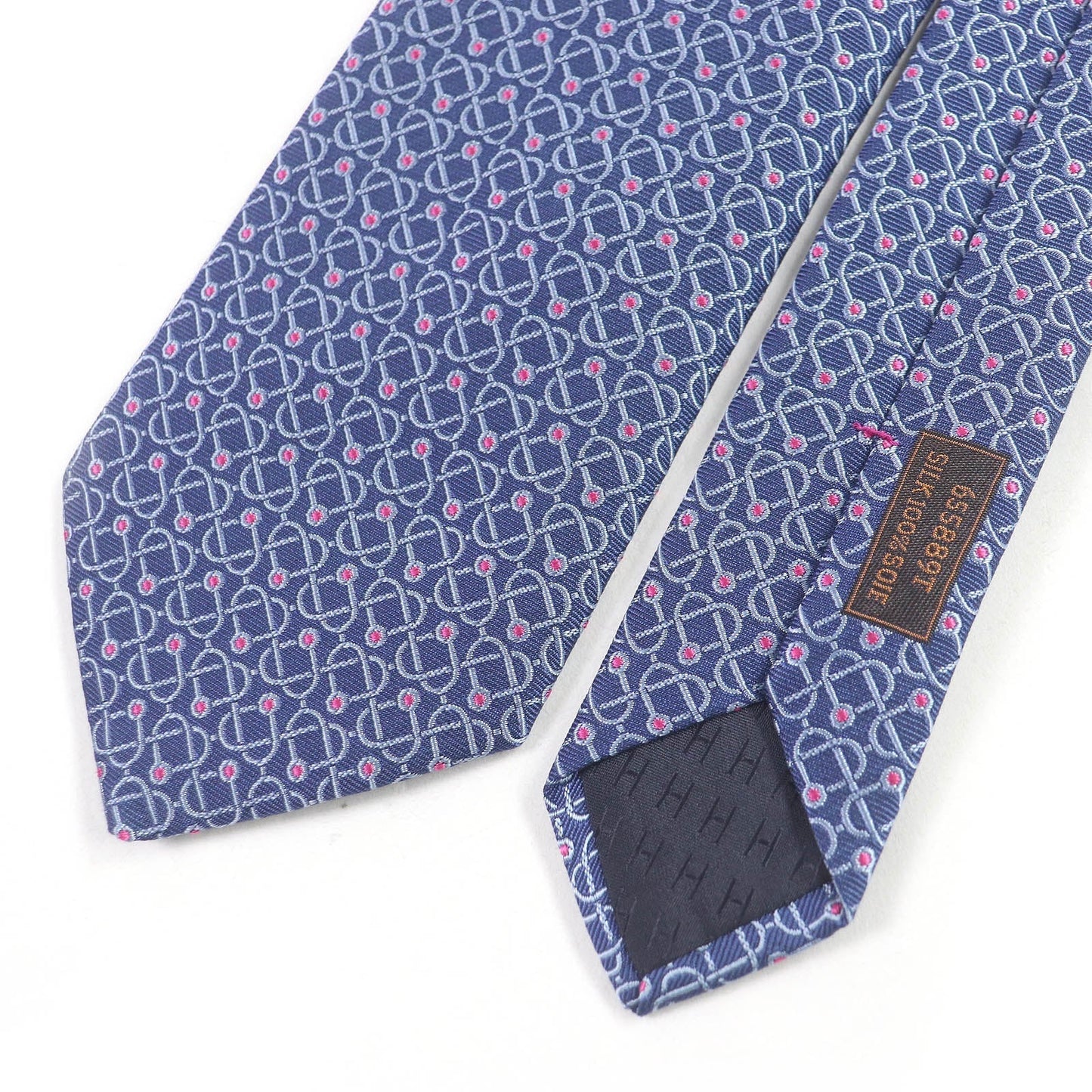 HERMES tie 655889T silk Blue gene