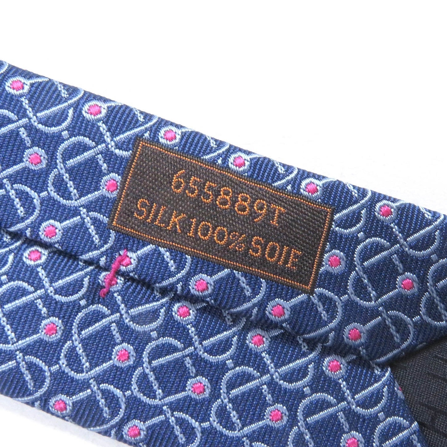 HERMES tie 655889T silk Blue gene