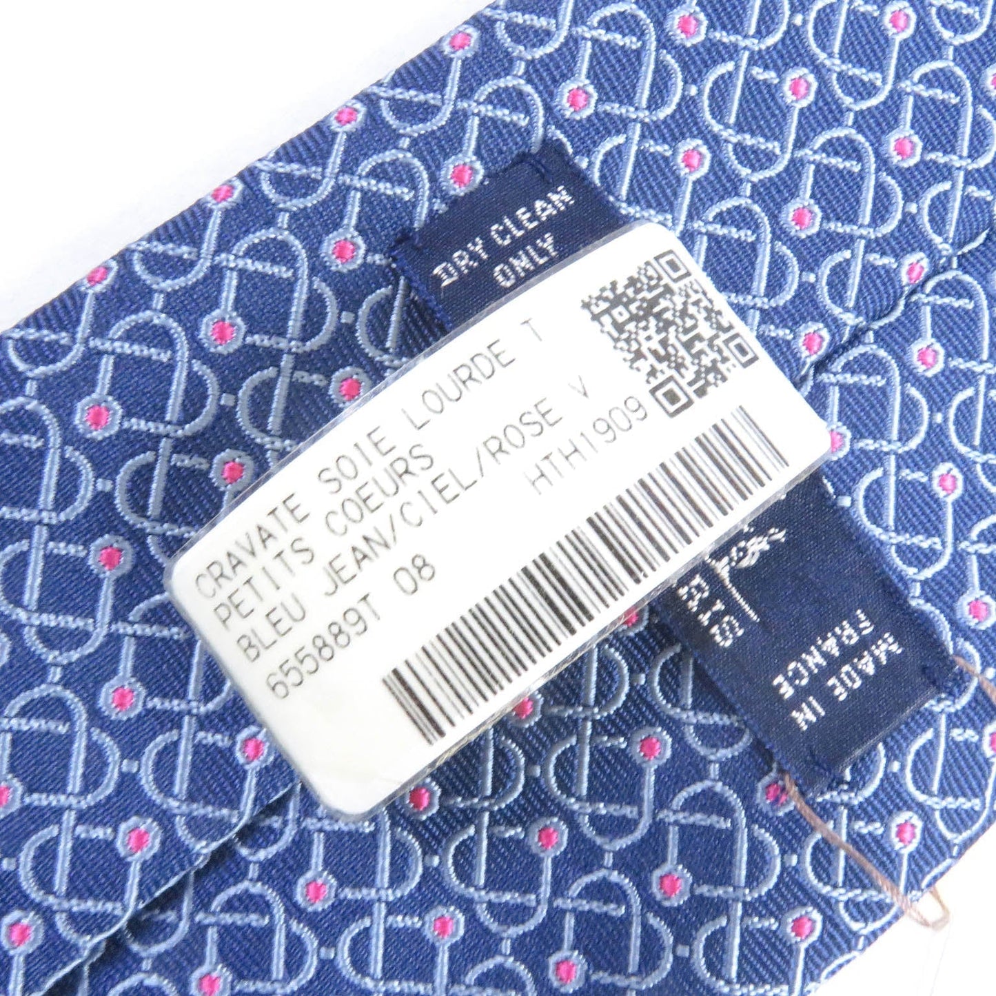 HERMES tie 655889T silk Blue gene