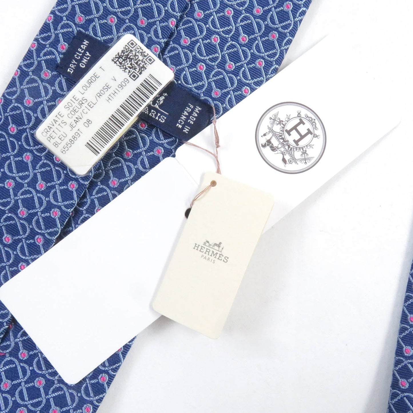 HERMES tie 655889T silk Blue gene