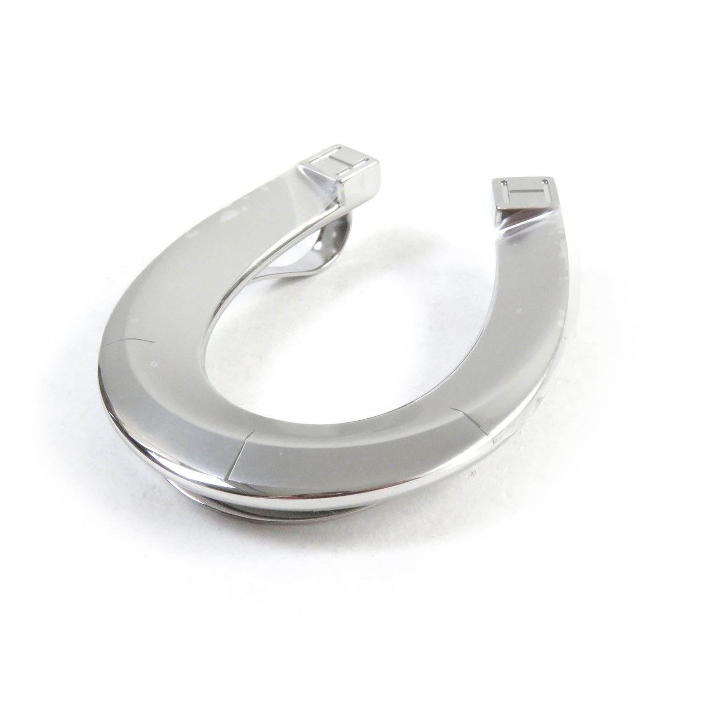 HERMES Money clip H077310FJ00 metal Silver Rack Horseshoe