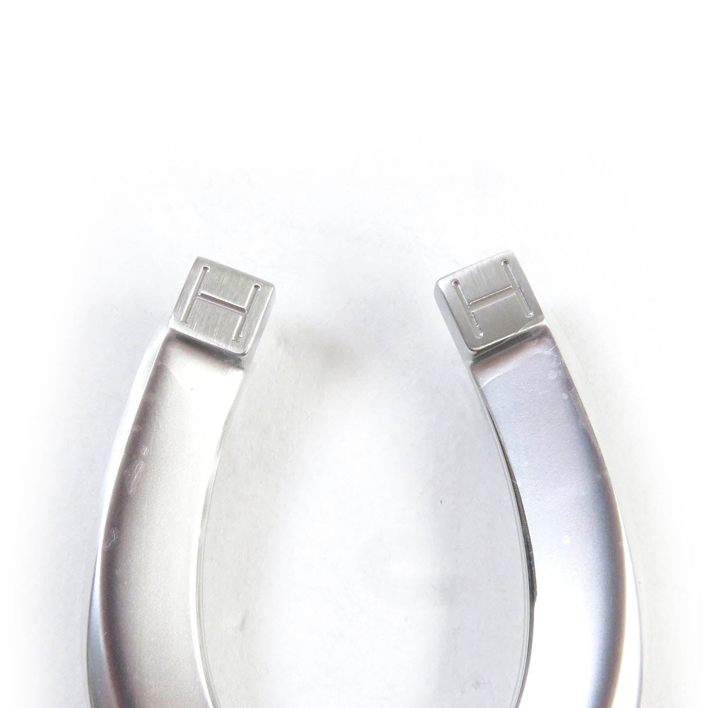 HERMES Money clip H077310FJ00 metal Silver Rack Horseshoe