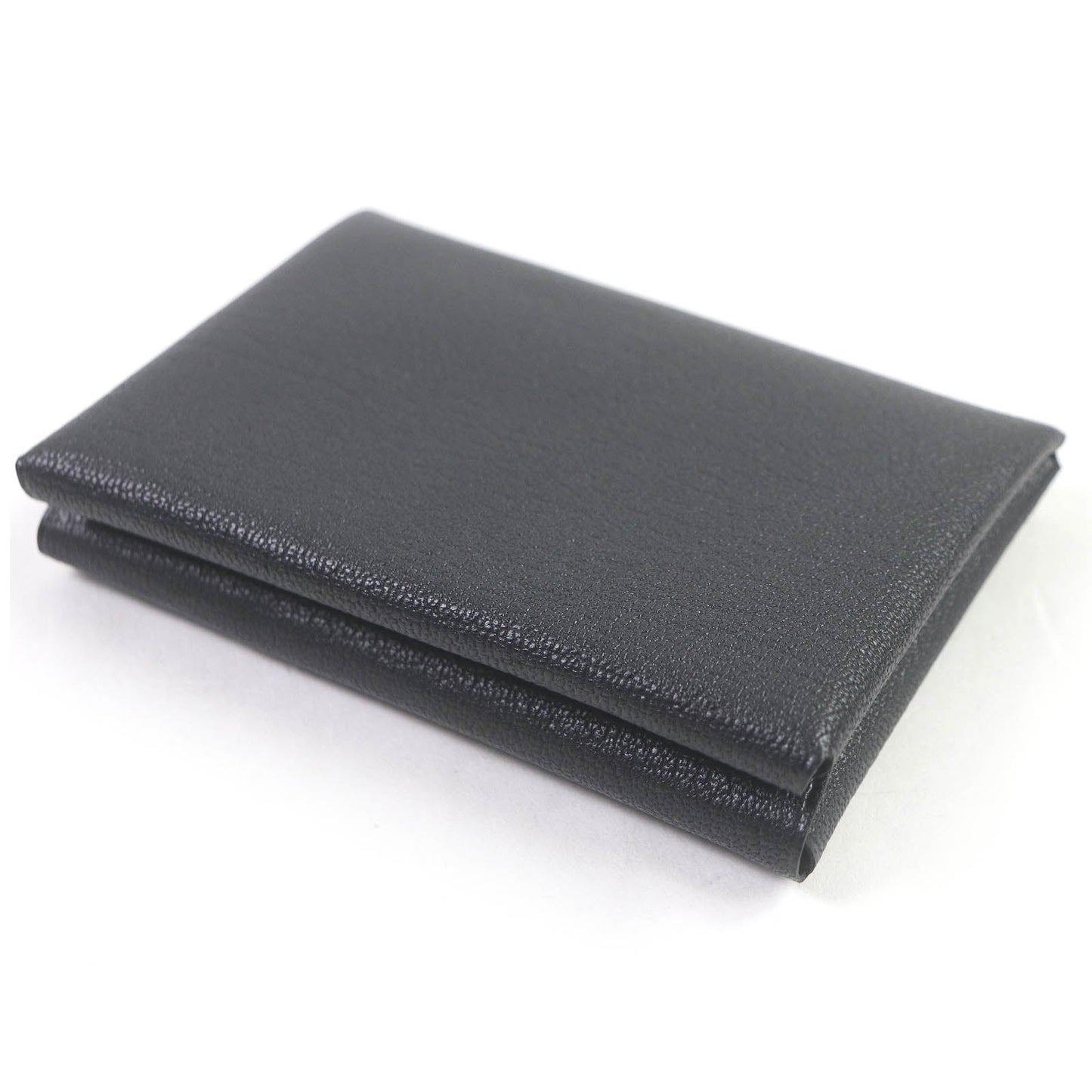 HERMES Coin case Evercolor black Calvi duo