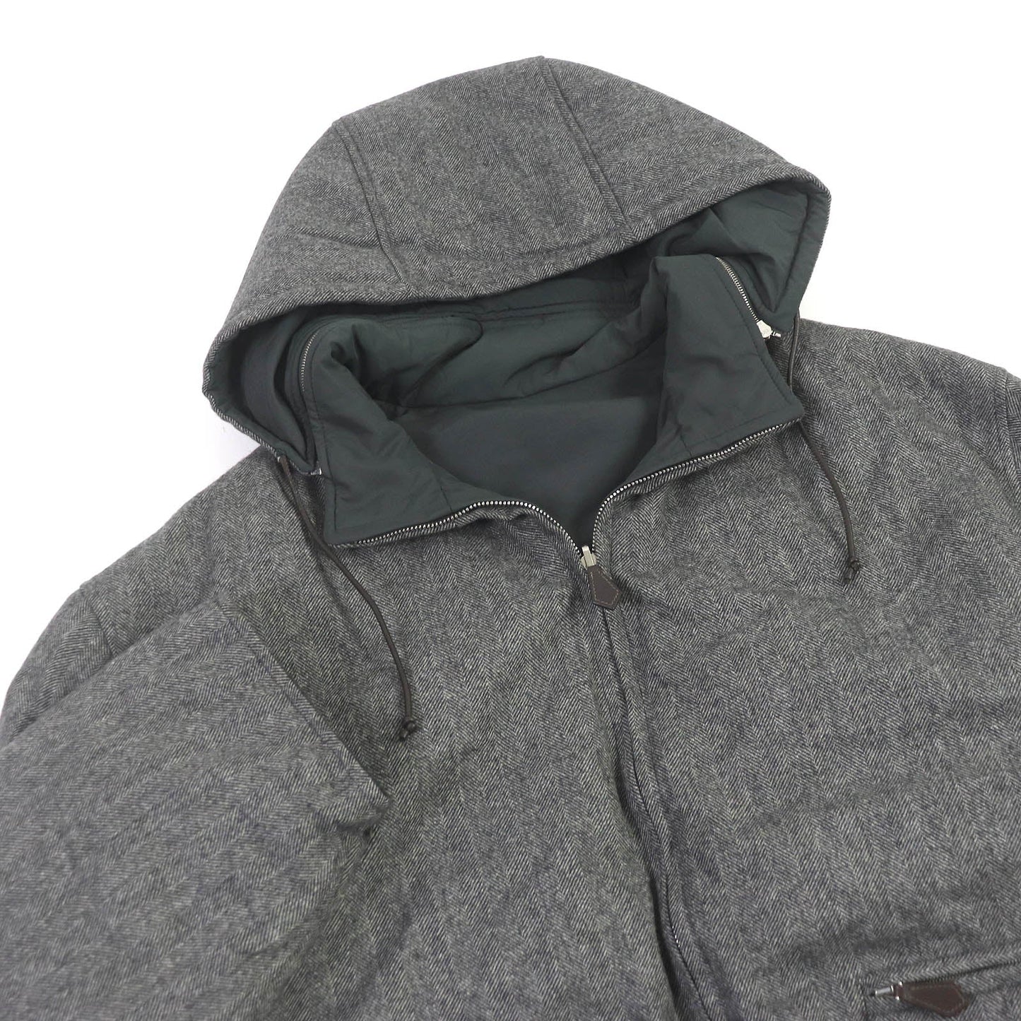 HERMES Down jacket cashmere gray 52