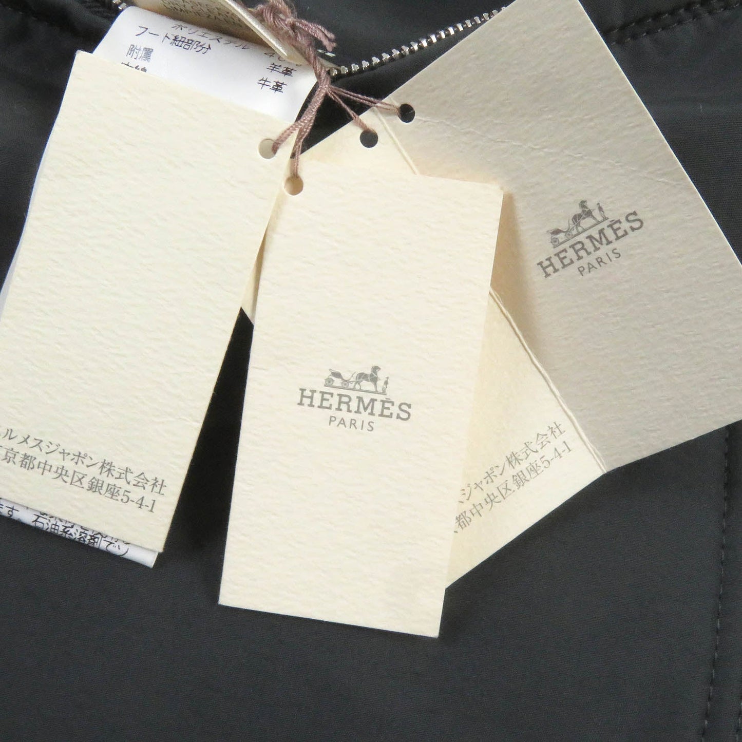 HERMES Down jacket cashmere gray 52