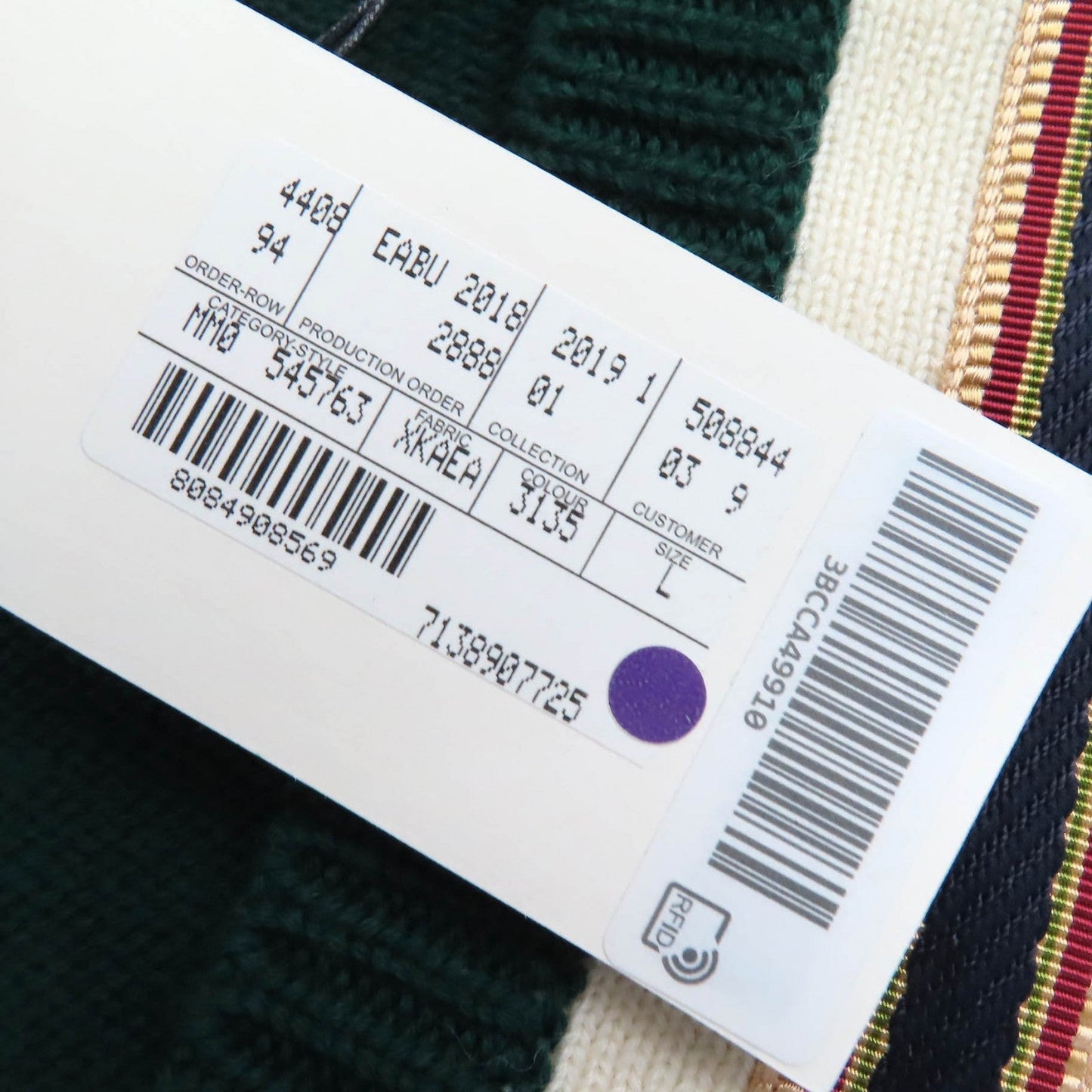 GUCCI sweater 545763 wool Green white L