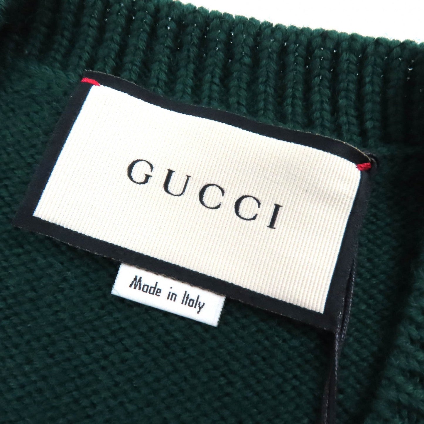 GUCCI sweater 545763 wool Green white L