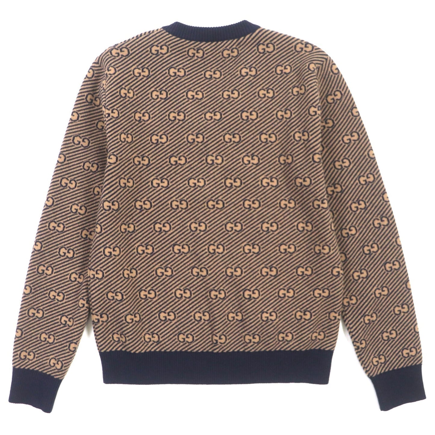 GUCCI sweater 626643 wool Brown navy XS
