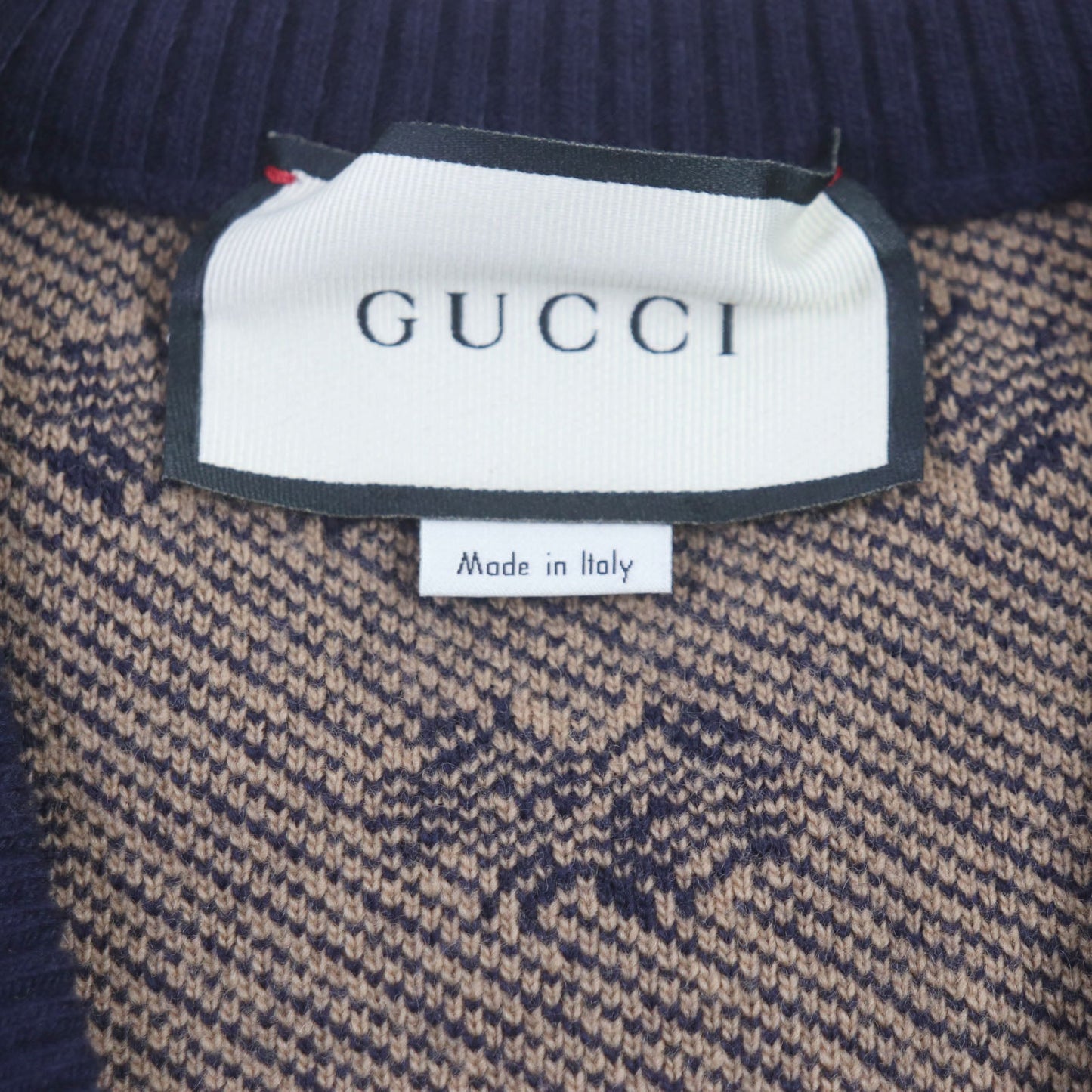 GUCCI sweater 626643 wool Brown navy XS