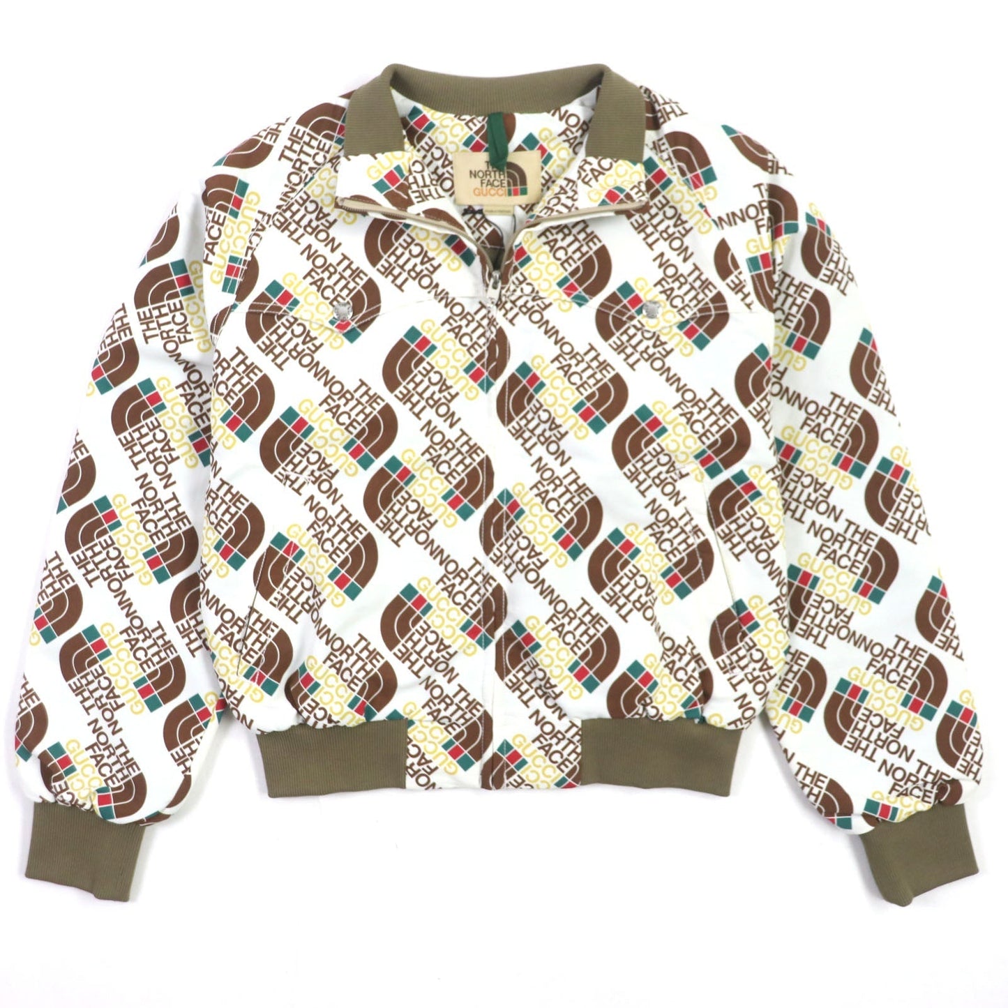 GUCCI Bomber jacket 648866 Nylon Brown white M