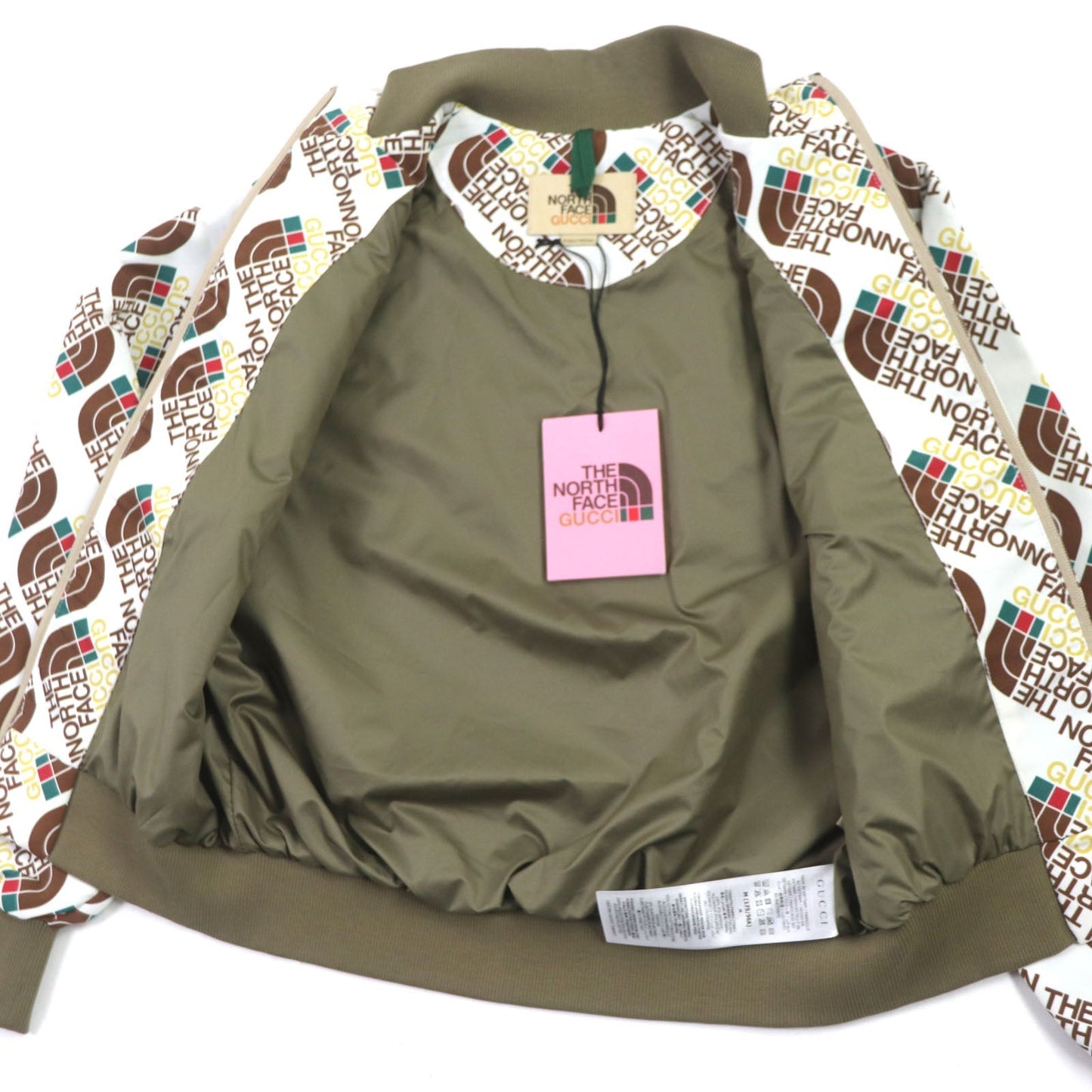 GUCCI Bomber jacket 648866 Nylon Brown white M