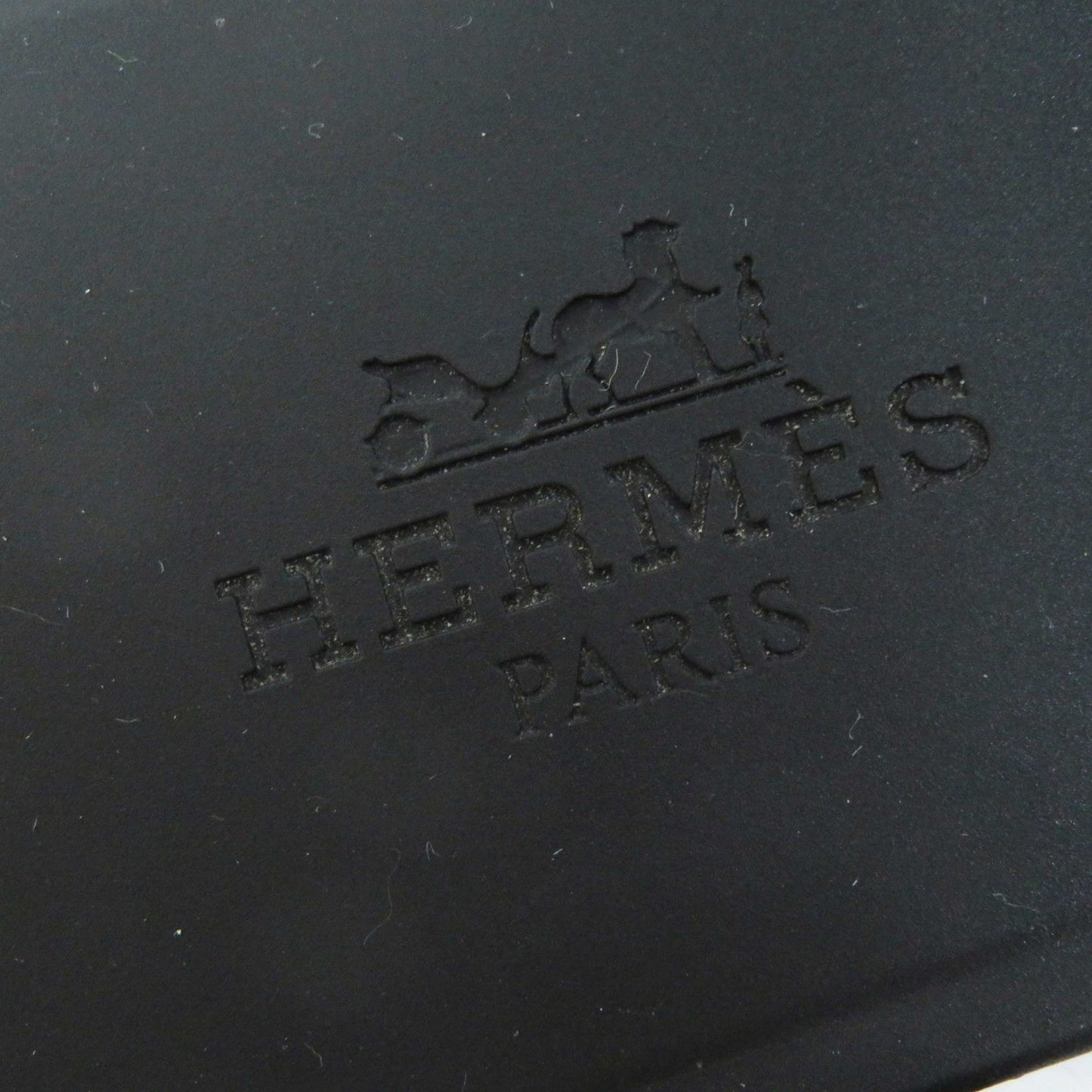 HERMES Sandals rubber black Riverage 38