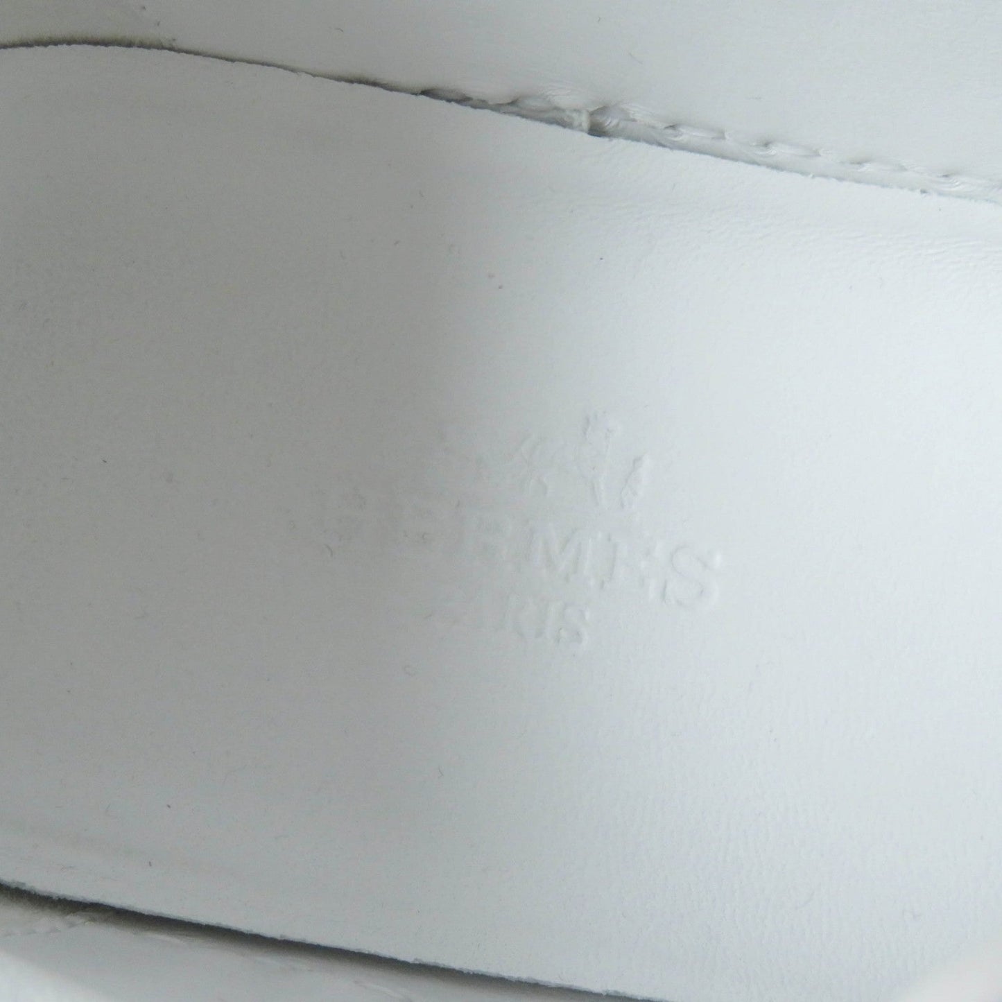 HERMES Low cut sneakers leather Beige Sketch / White Day 36