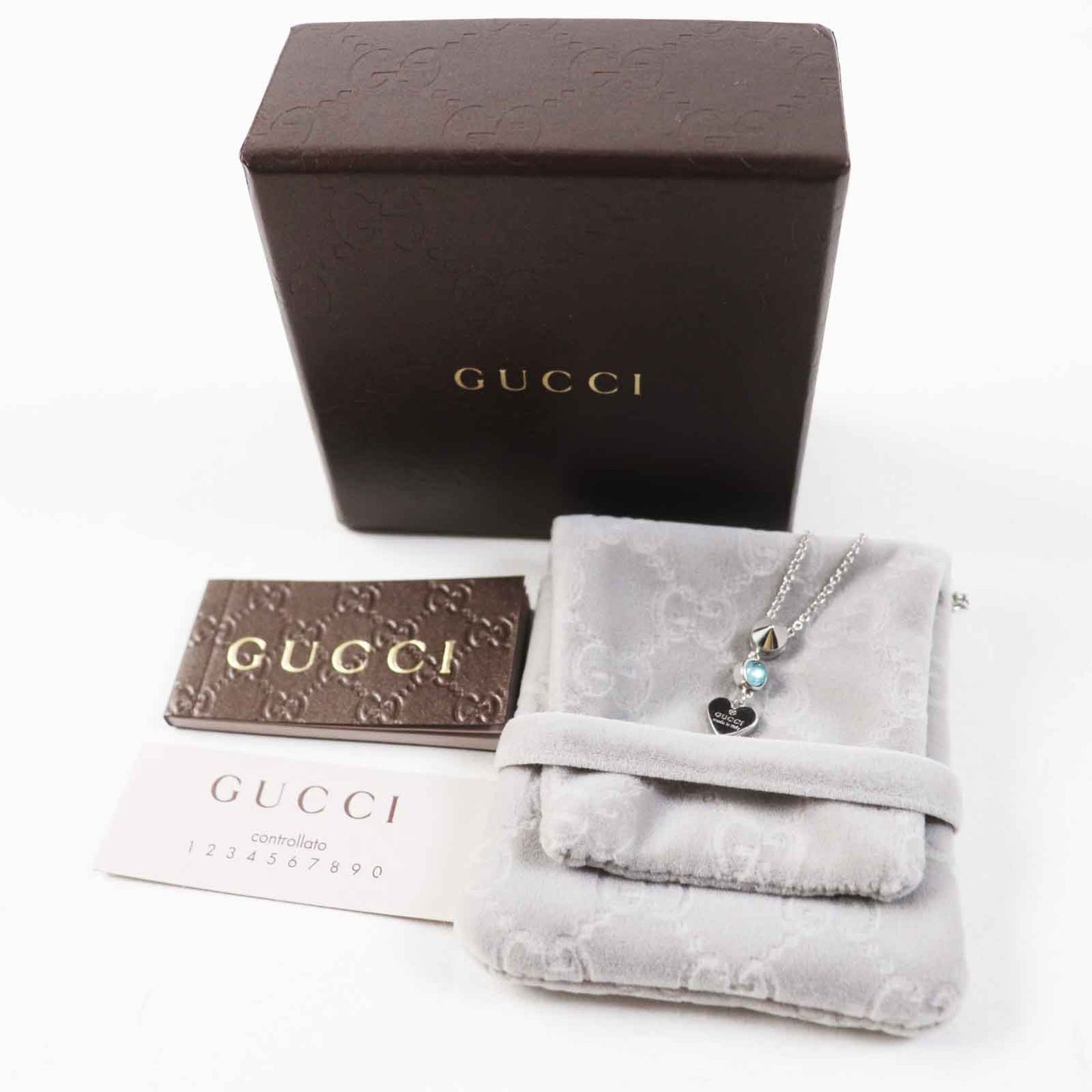 GUCCI Necklace 325871 SV925 Silver light blue