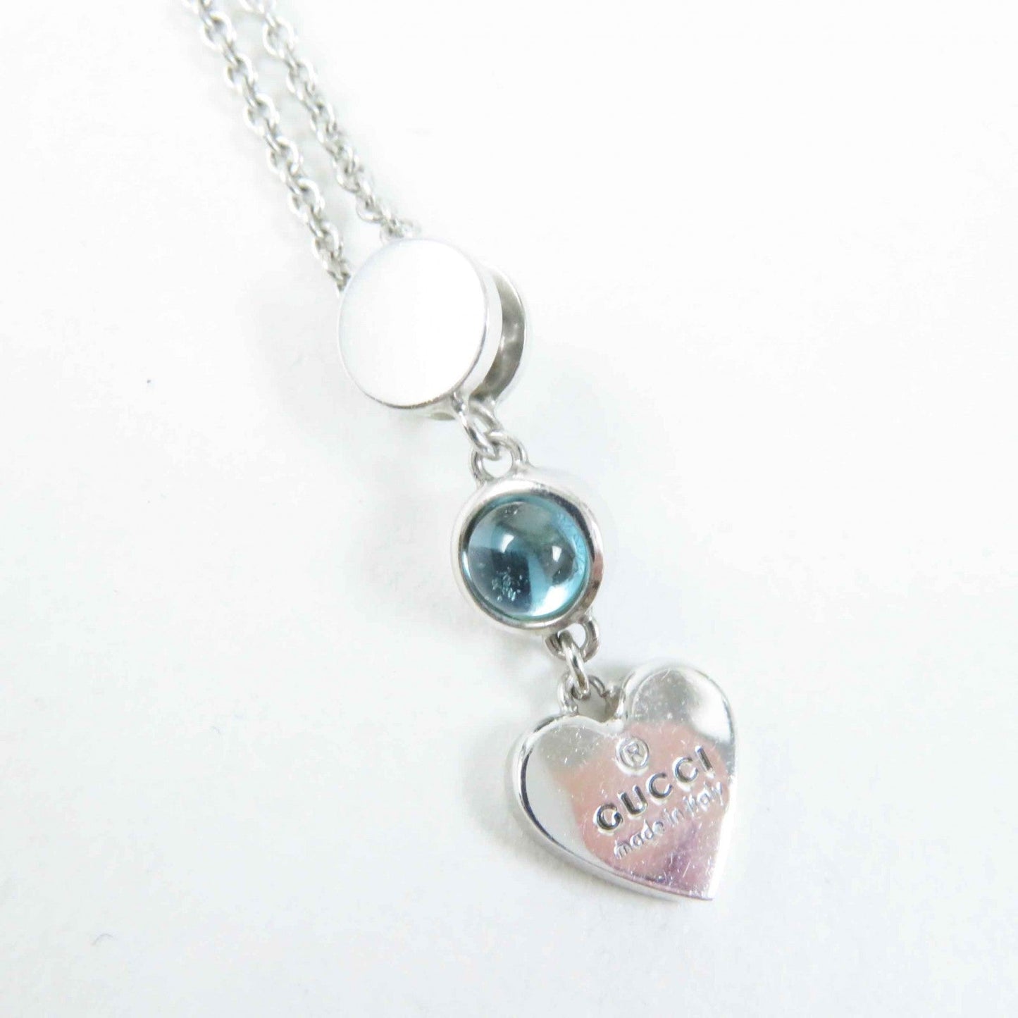 GUCCI Necklace 325871 SV925 Silver light blue