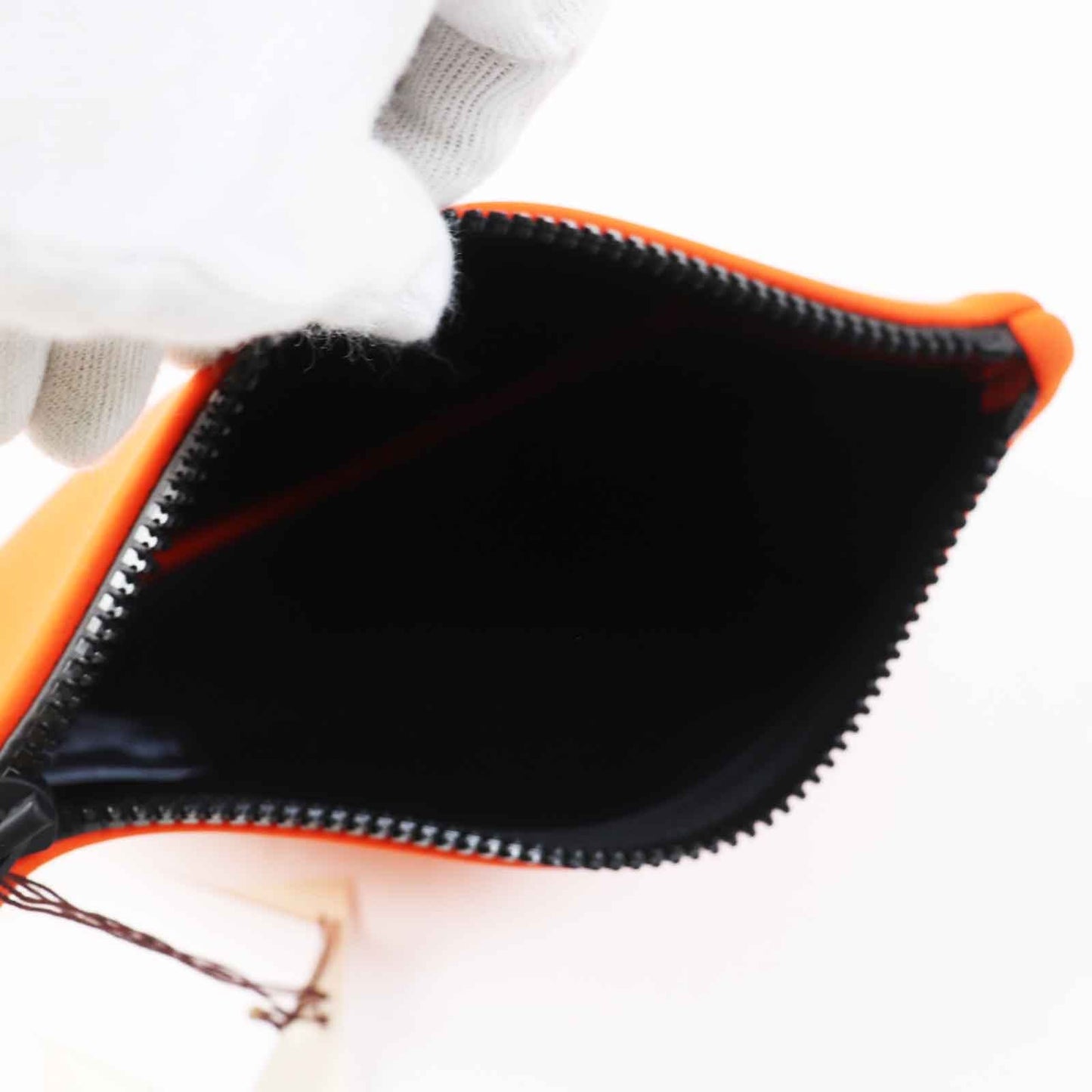 HERMES Pouch polyamide Neon orange Truth Flat PM