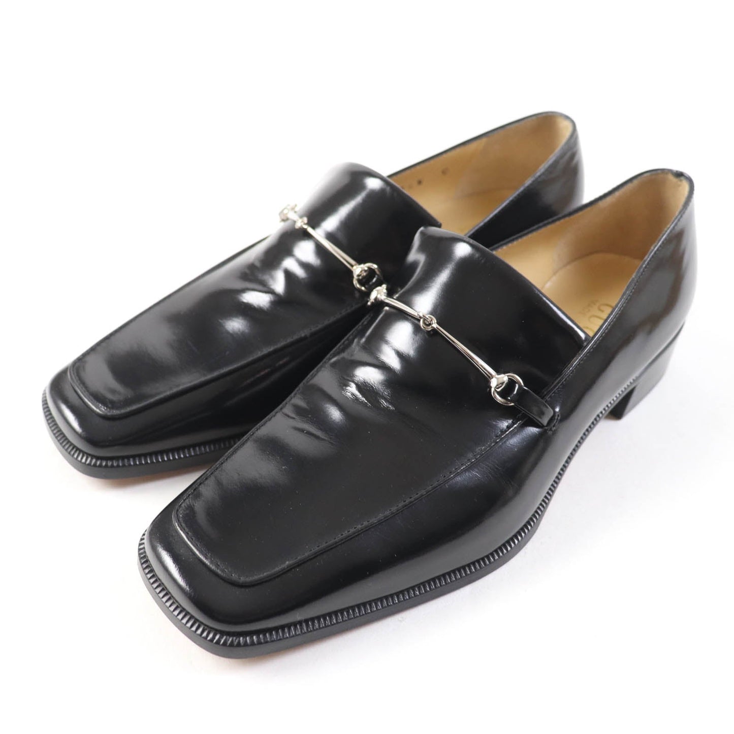 GUCCI loafers 100 0418 leather black 36.5