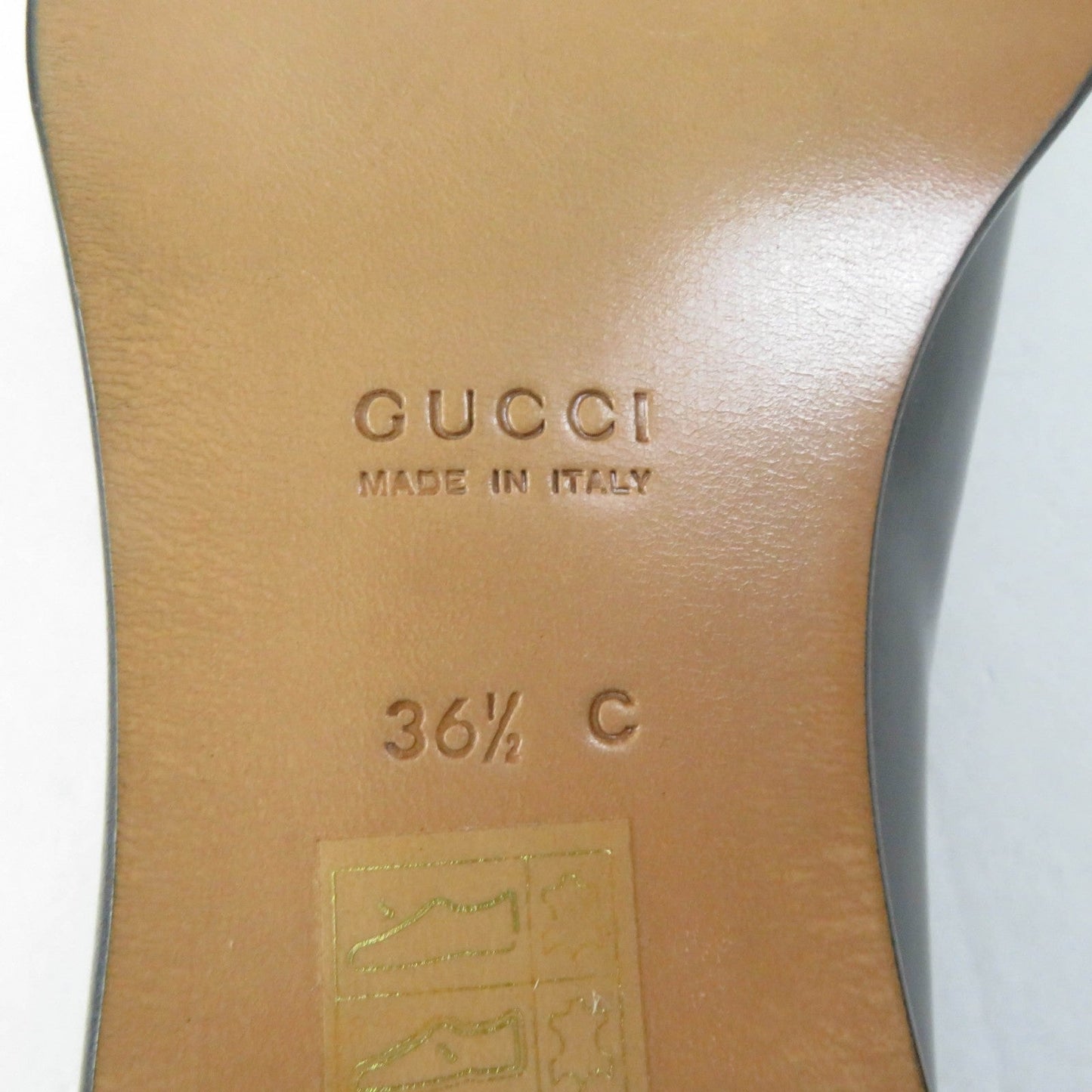 GUCCI loafers 100 0418 leather black 36.5