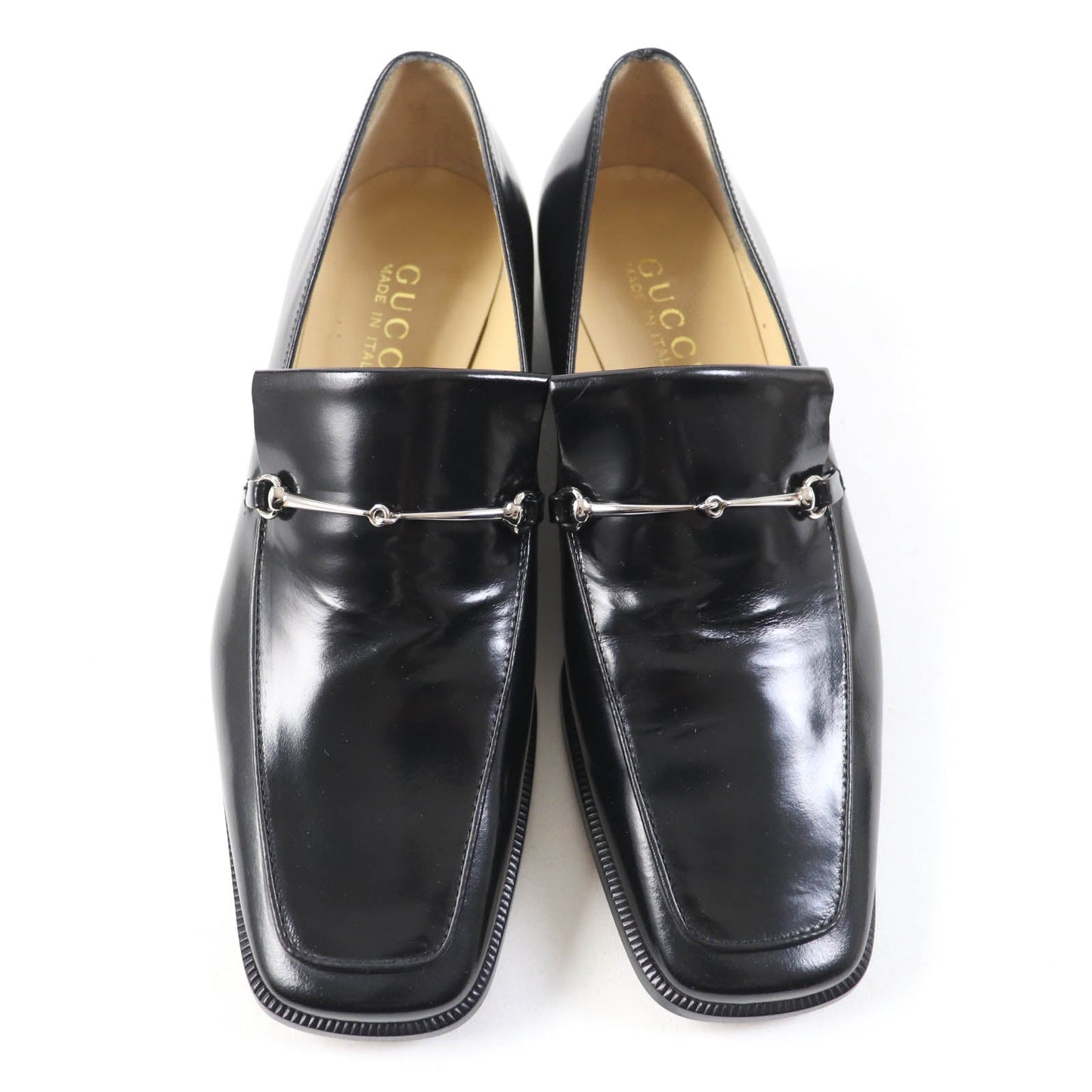 GUCCI loafers 100 0418 leather black 36.5
