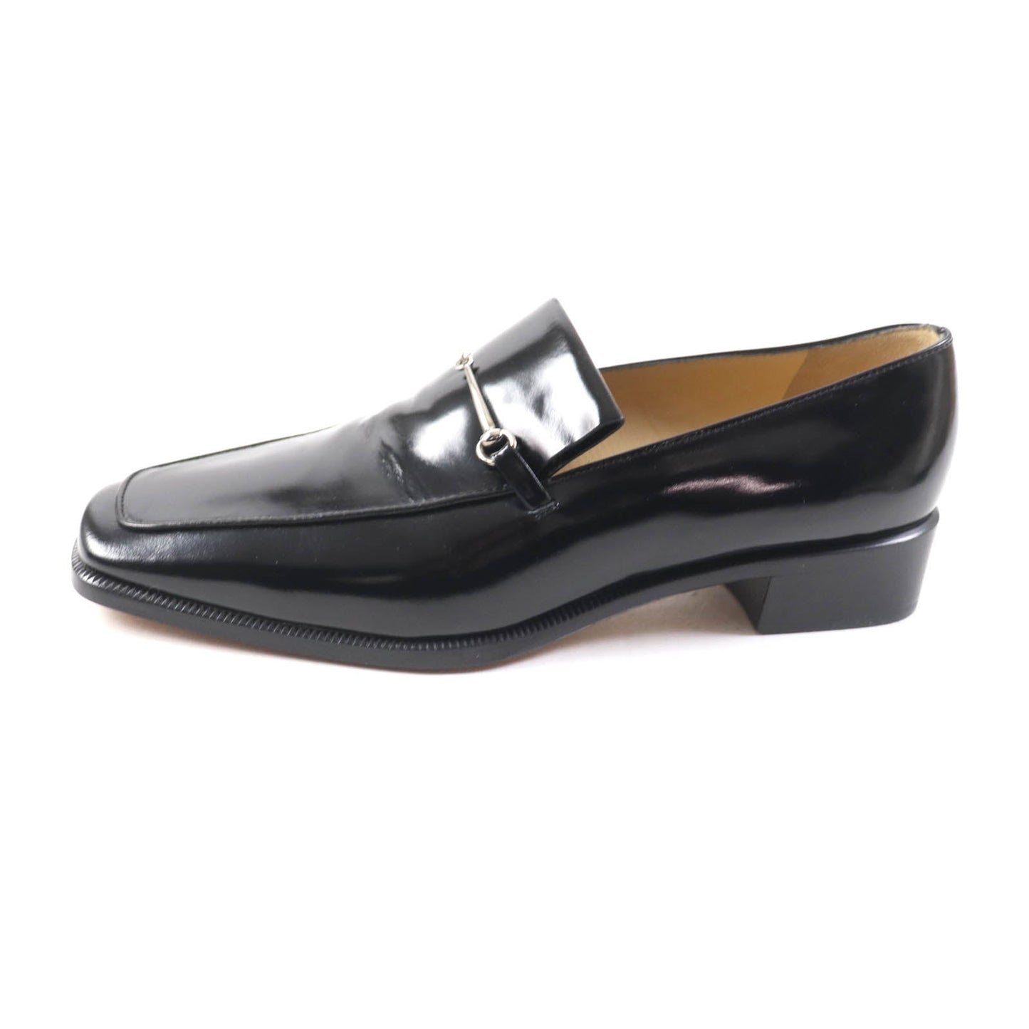 GUCCI loafers 100 0418 leather black 36.5