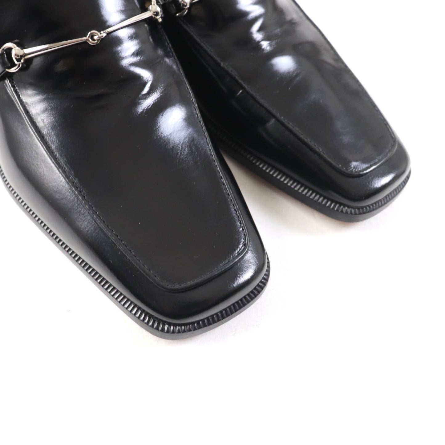 GUCCI loafers 100 0418 leather black 36.5