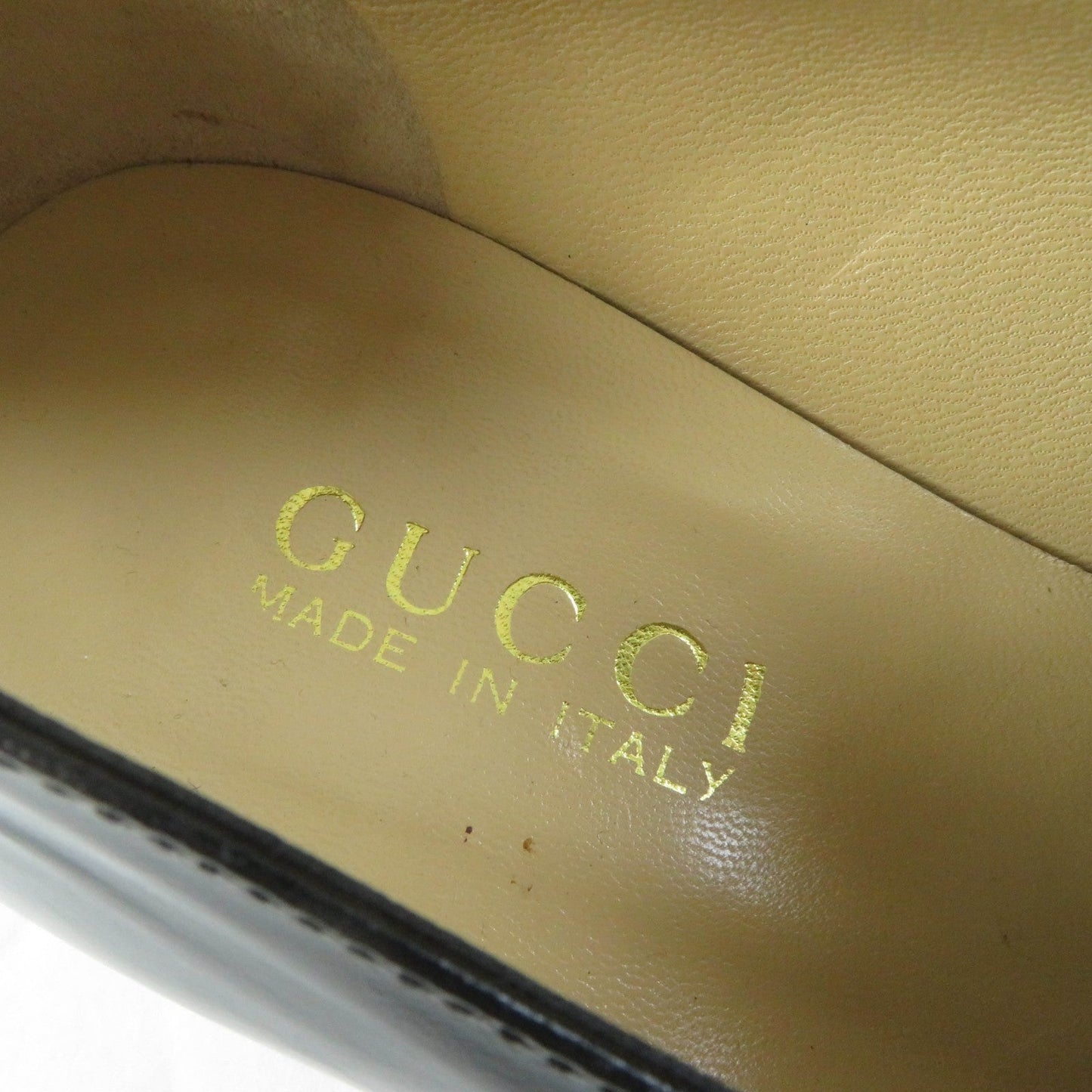 GUCCI loafers 100 0418 leather black 36.5
