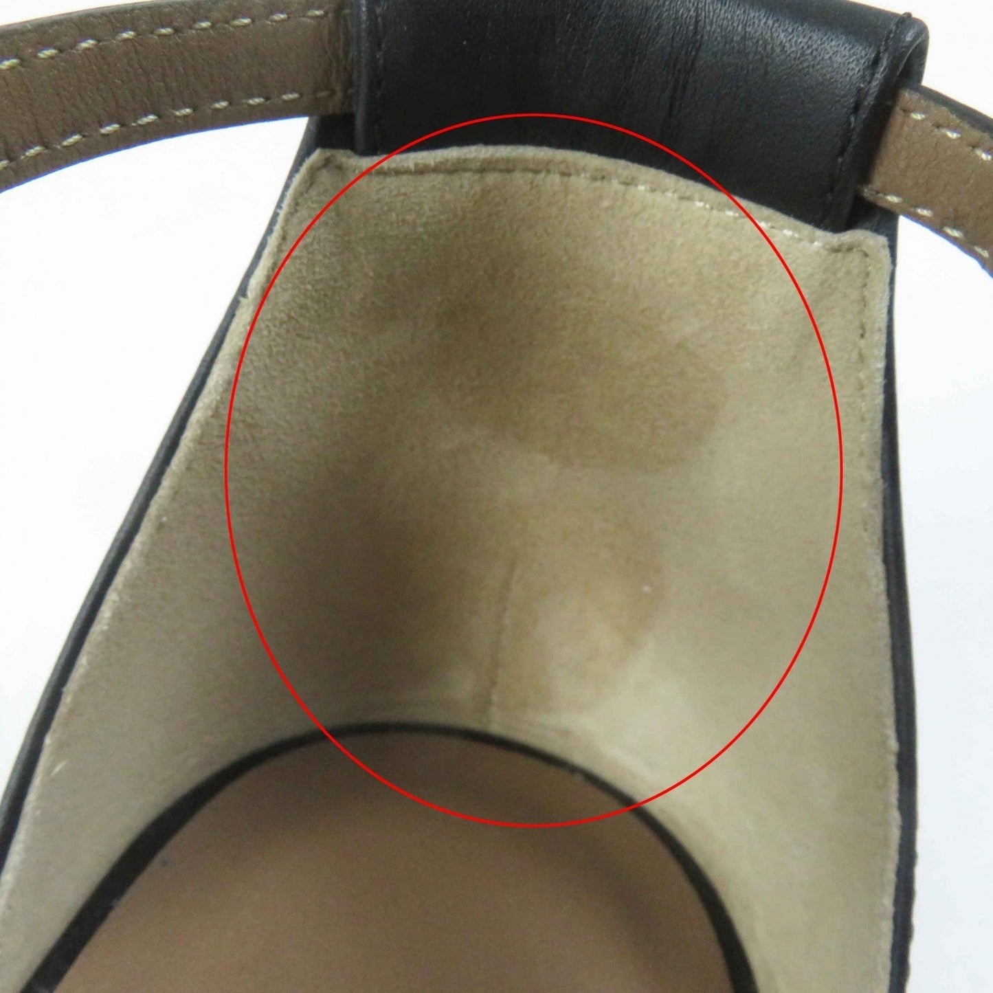 HERMES Sandals leather black Santorini 37