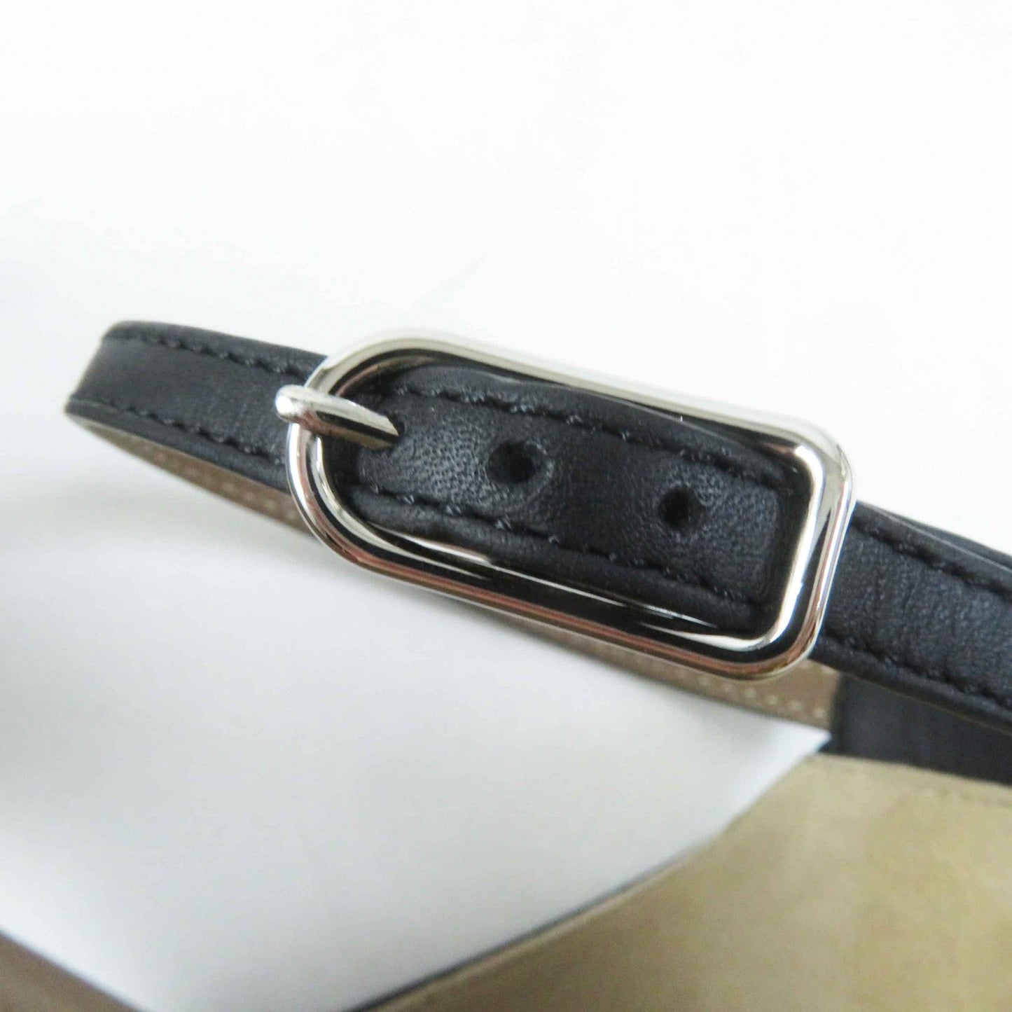 HERMES Sandals leather black Santorini 37