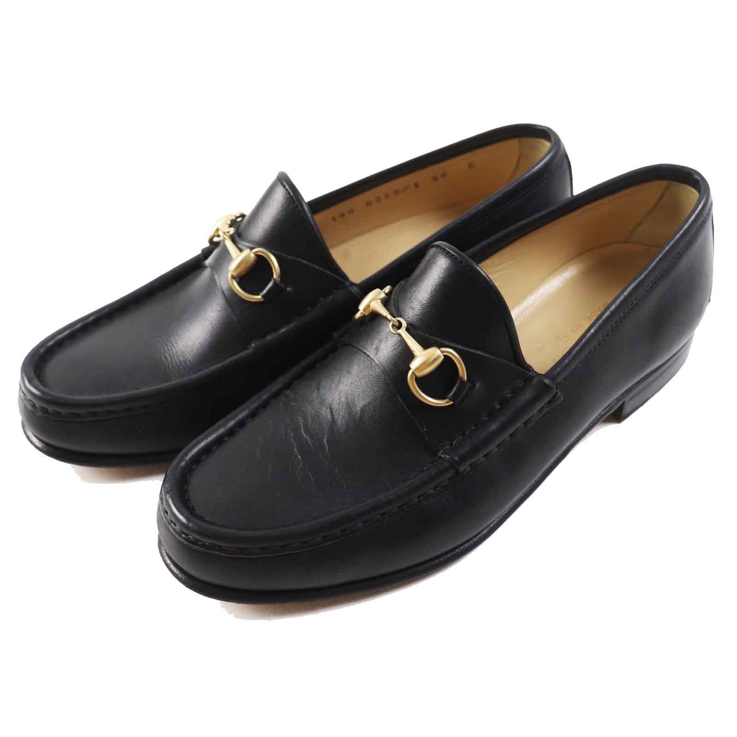 GUCCI loafers 100 0255／1 leather black 36