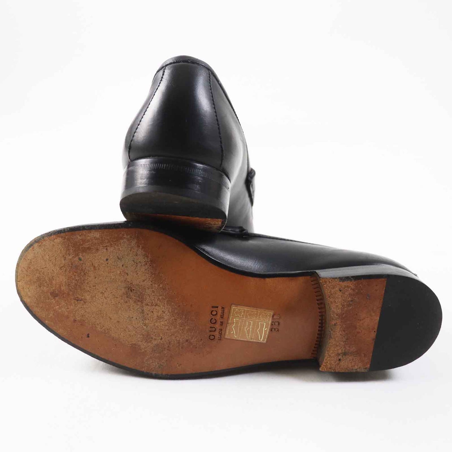 GUCCI loafers 100 0255／1 leather black 36