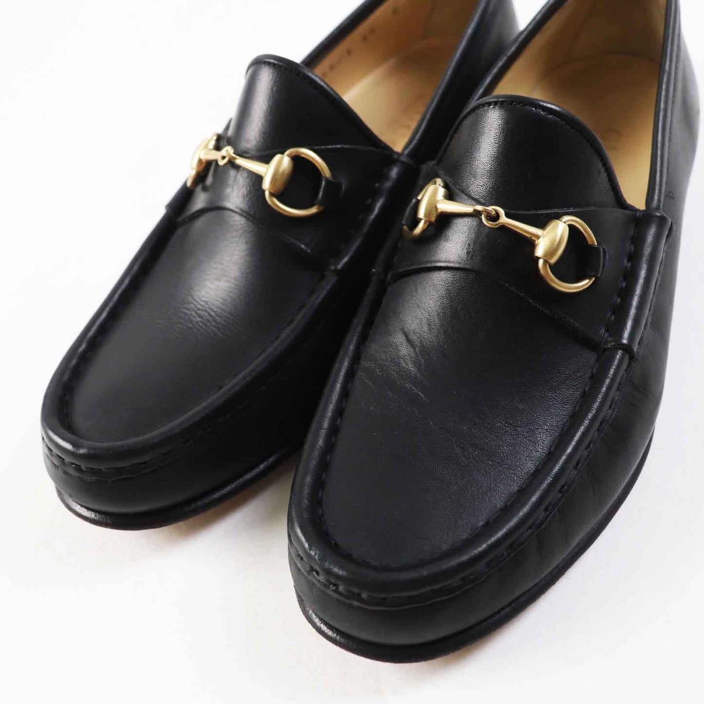 GUCCI loafers 100 0255／1 leather black 36