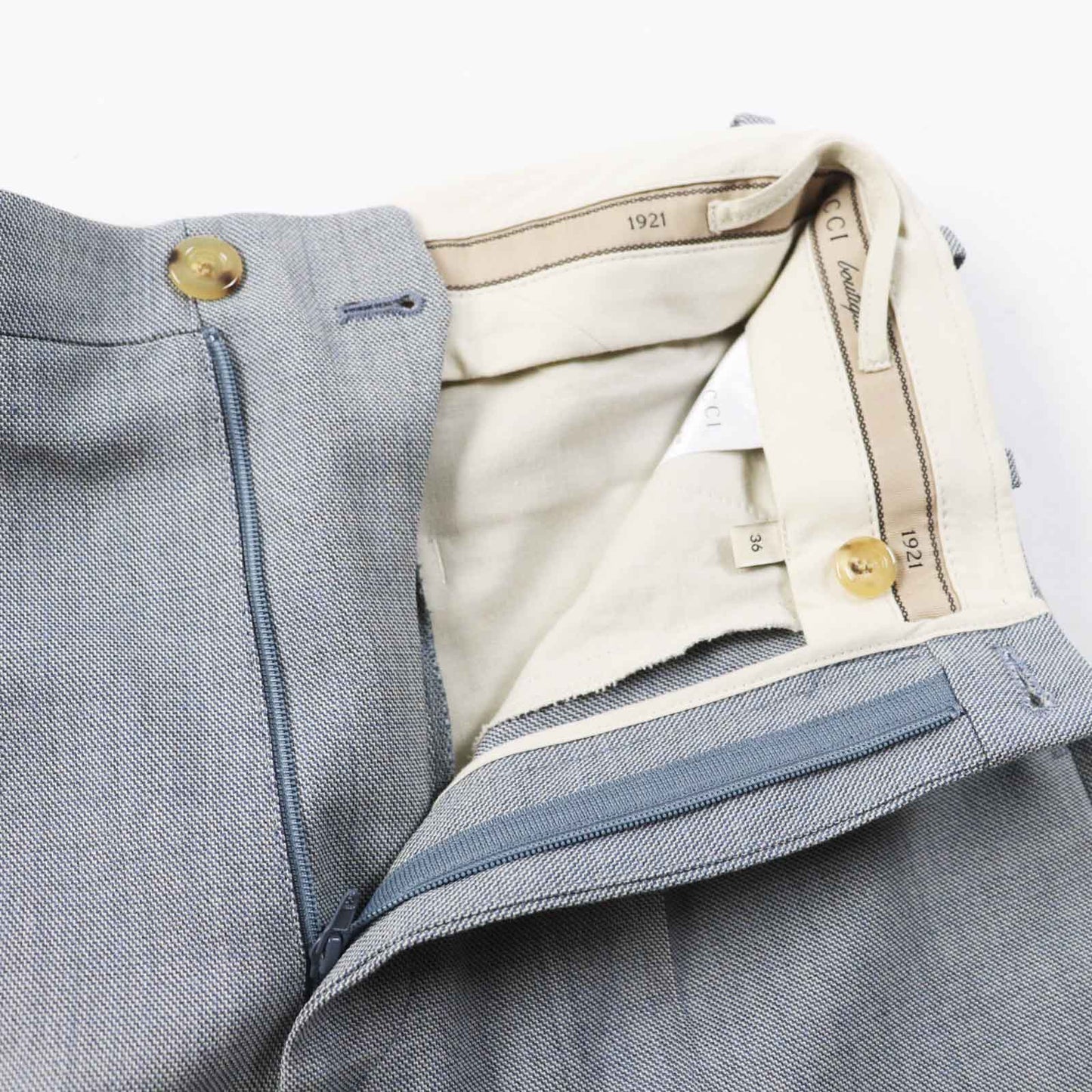 GUCCI Pants 1921 675974 wool gray 36