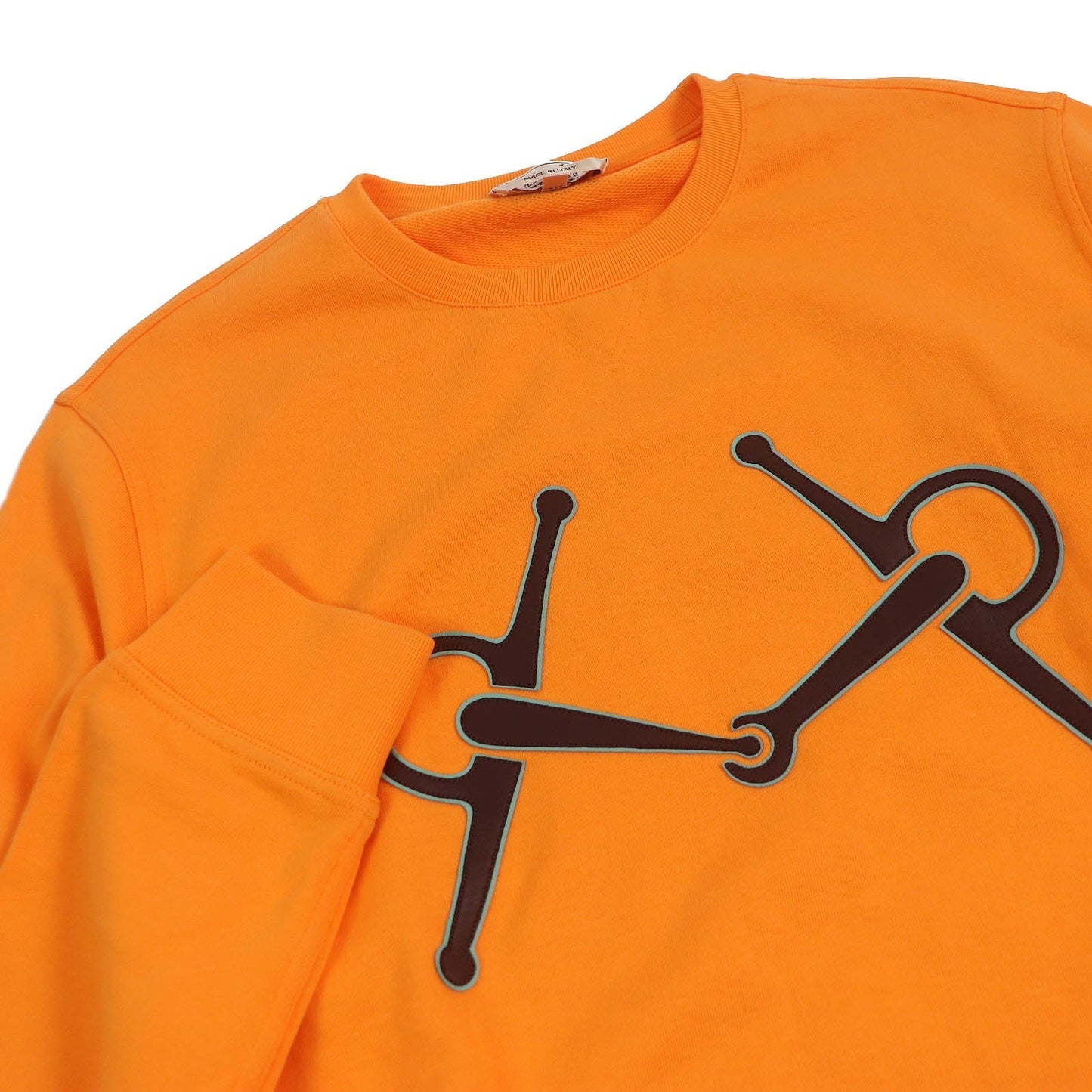 HERMES sweat cotton Orange L