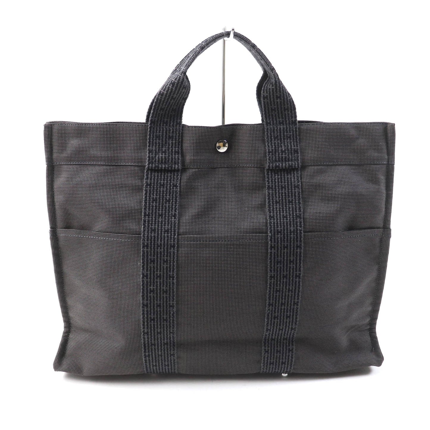 HERMES Tote Bag polyamide gray Her LineMM