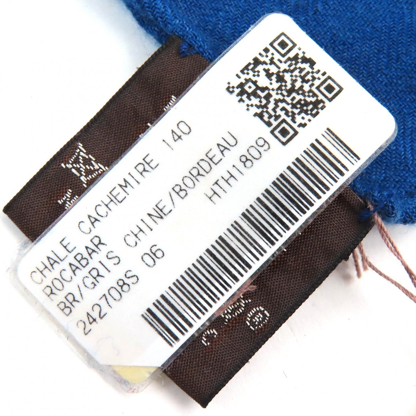 HERMES scarf 242708S cashmere Brown ROCABAR