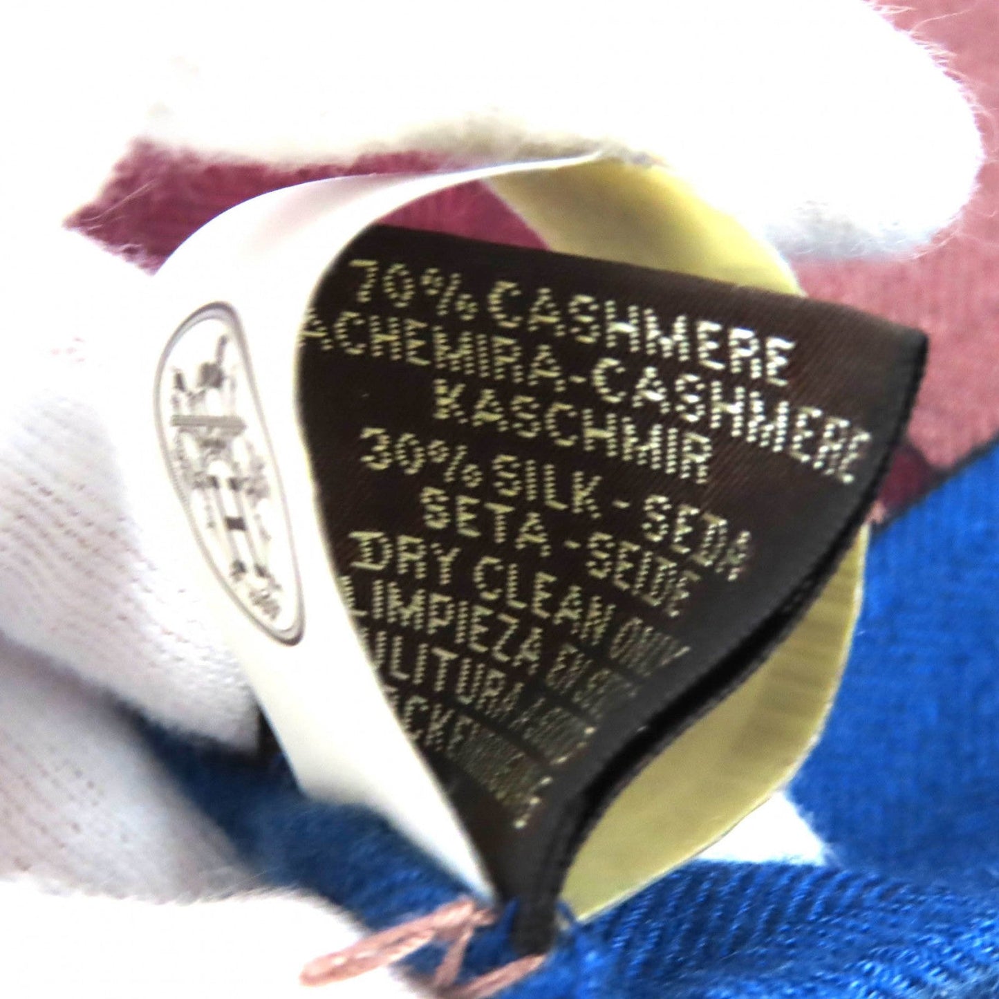 HERMES scarf 242708S cashmere Brown ROCABAR