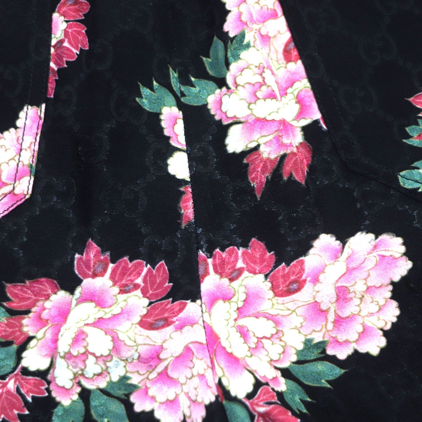 GUCCI Shorts 624399 silk Black pink 44