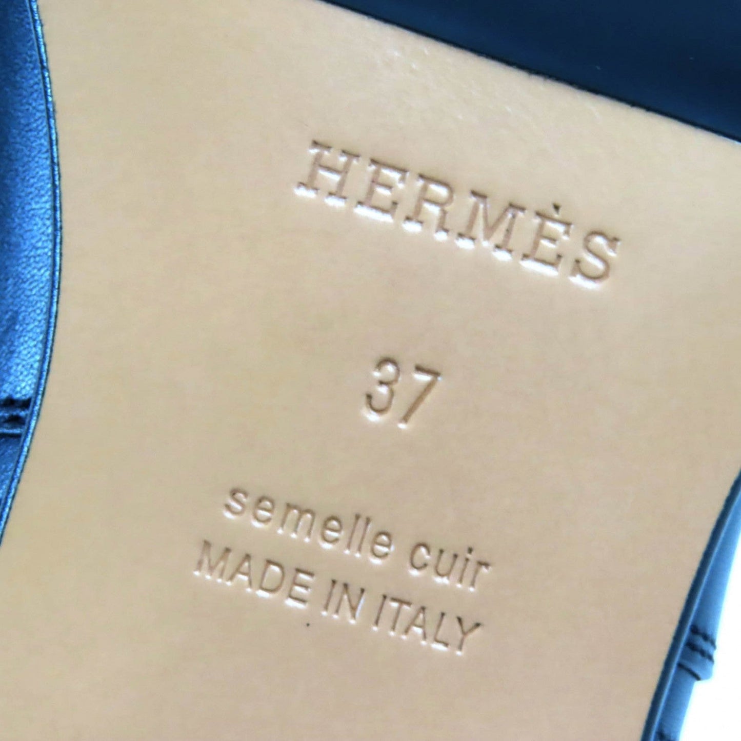 HERMES boots 162133Z leather black Neo 37