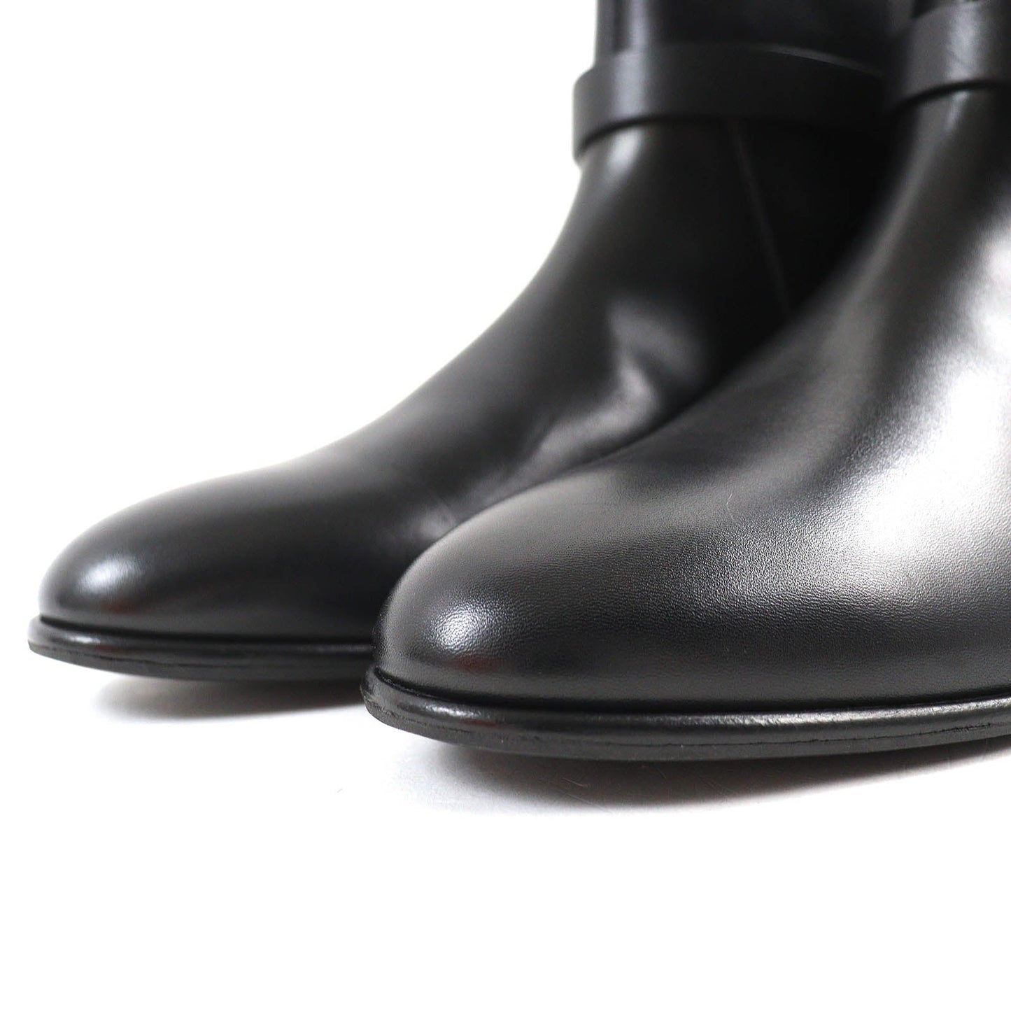 HERMES boots 162133Z leather black Neo 37
