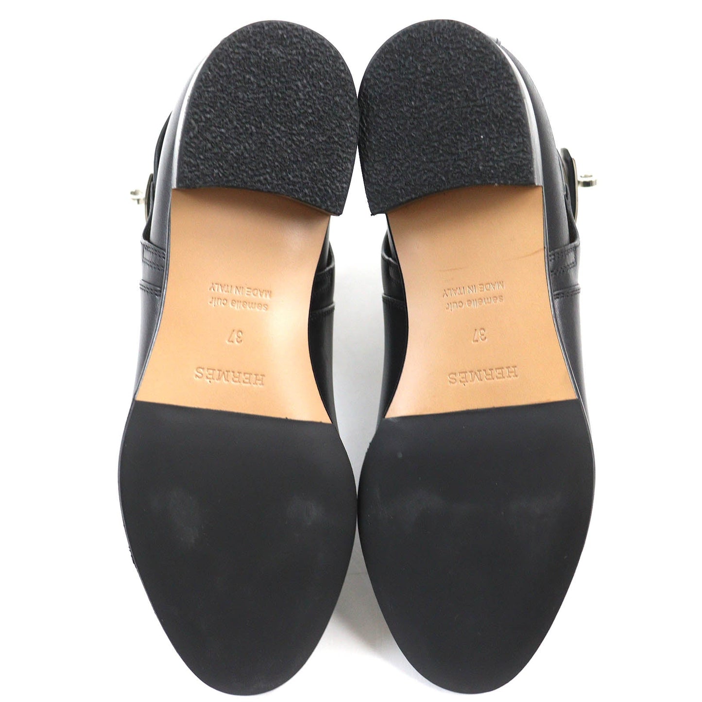 HERMES boots 162133Z leather black Neo 37