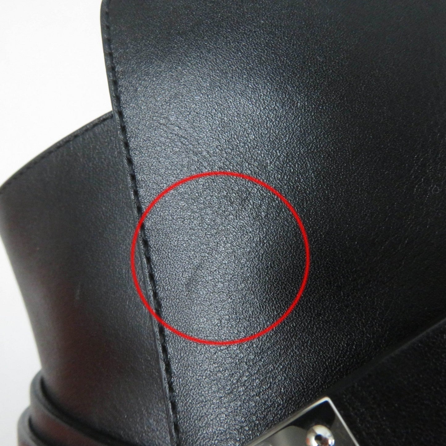 HERMES short boots 162133Z leather black Neo 37