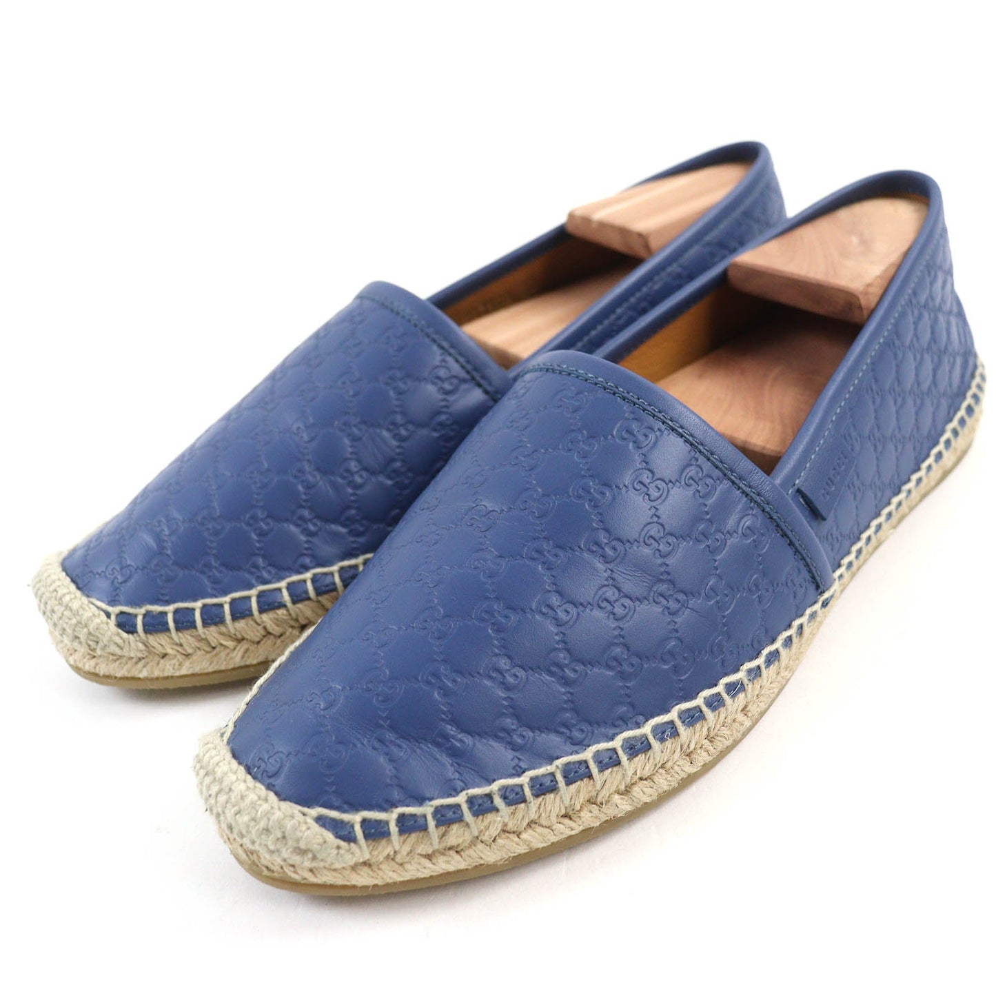 GUCCI Slip-on 567106 leather Blue Navy Natural 38