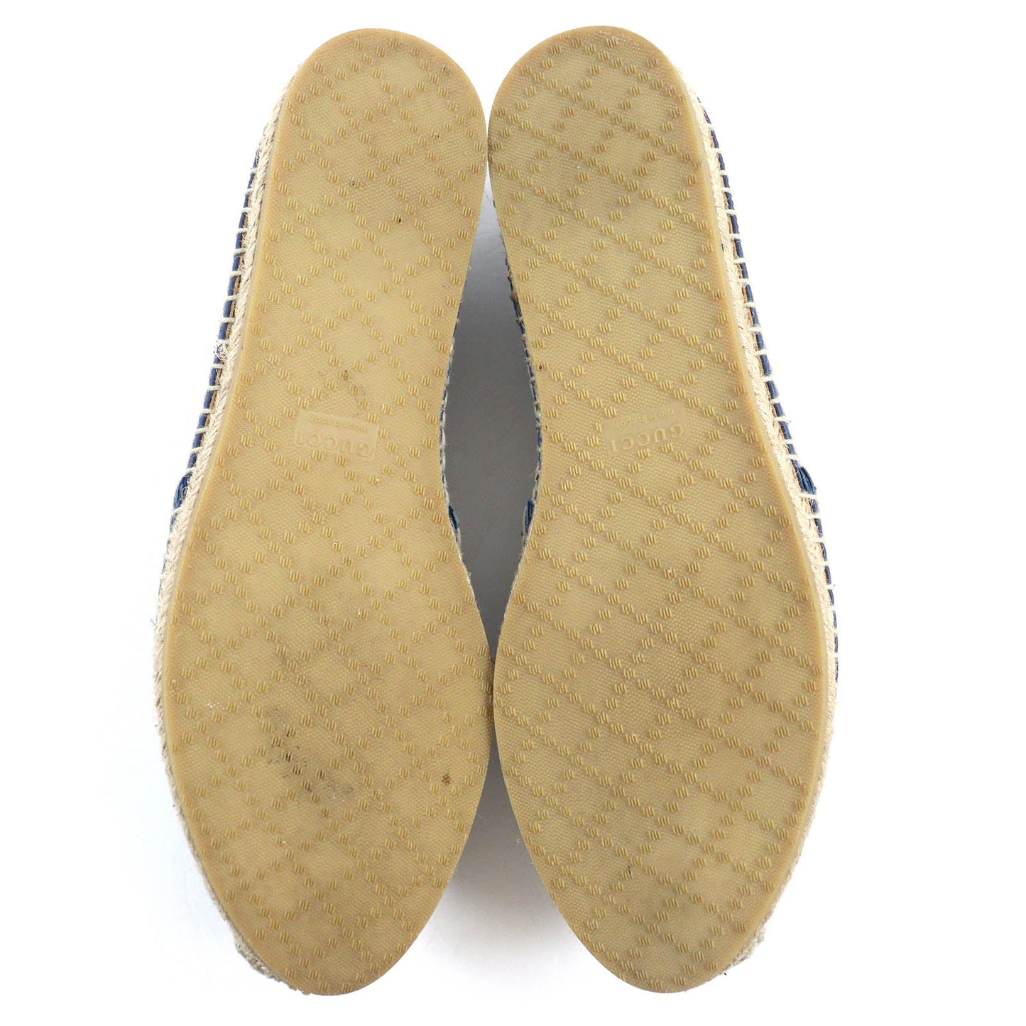 GUCCI Slip-on 567106 leather Blue Navy Natural 38